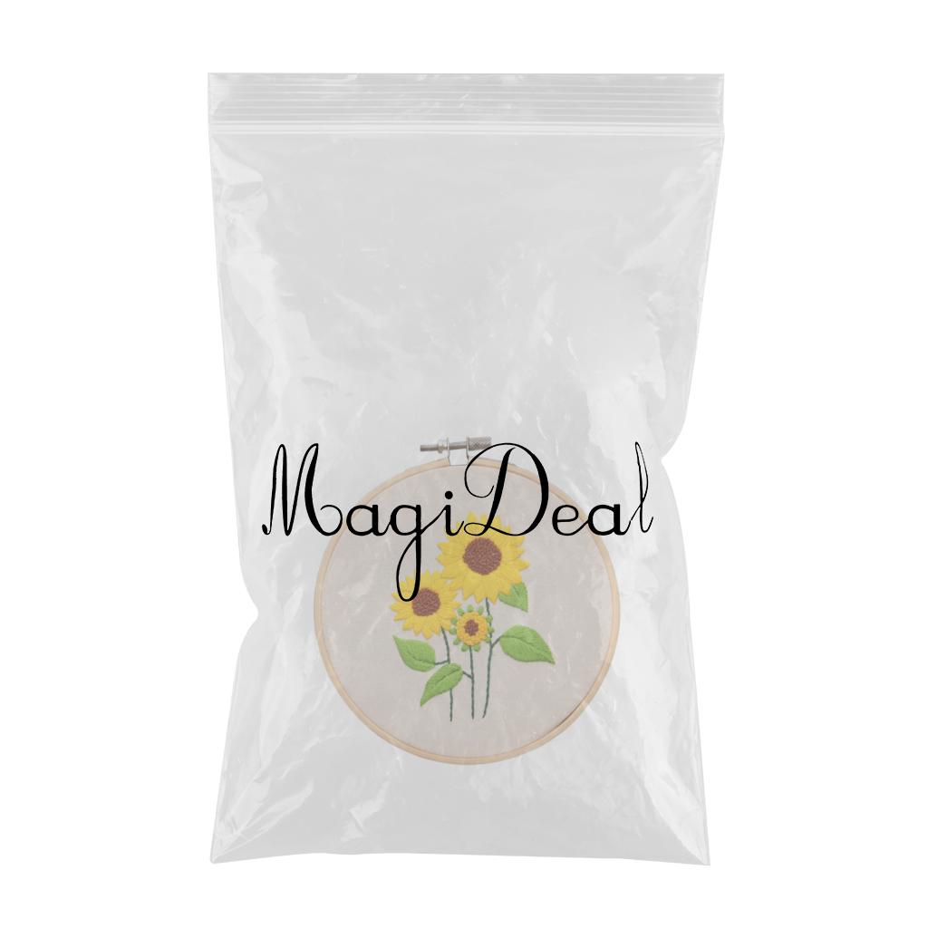 Sunflowers Embroidery Kit Stamped including Hoop Frame Threads Sunflowers 2