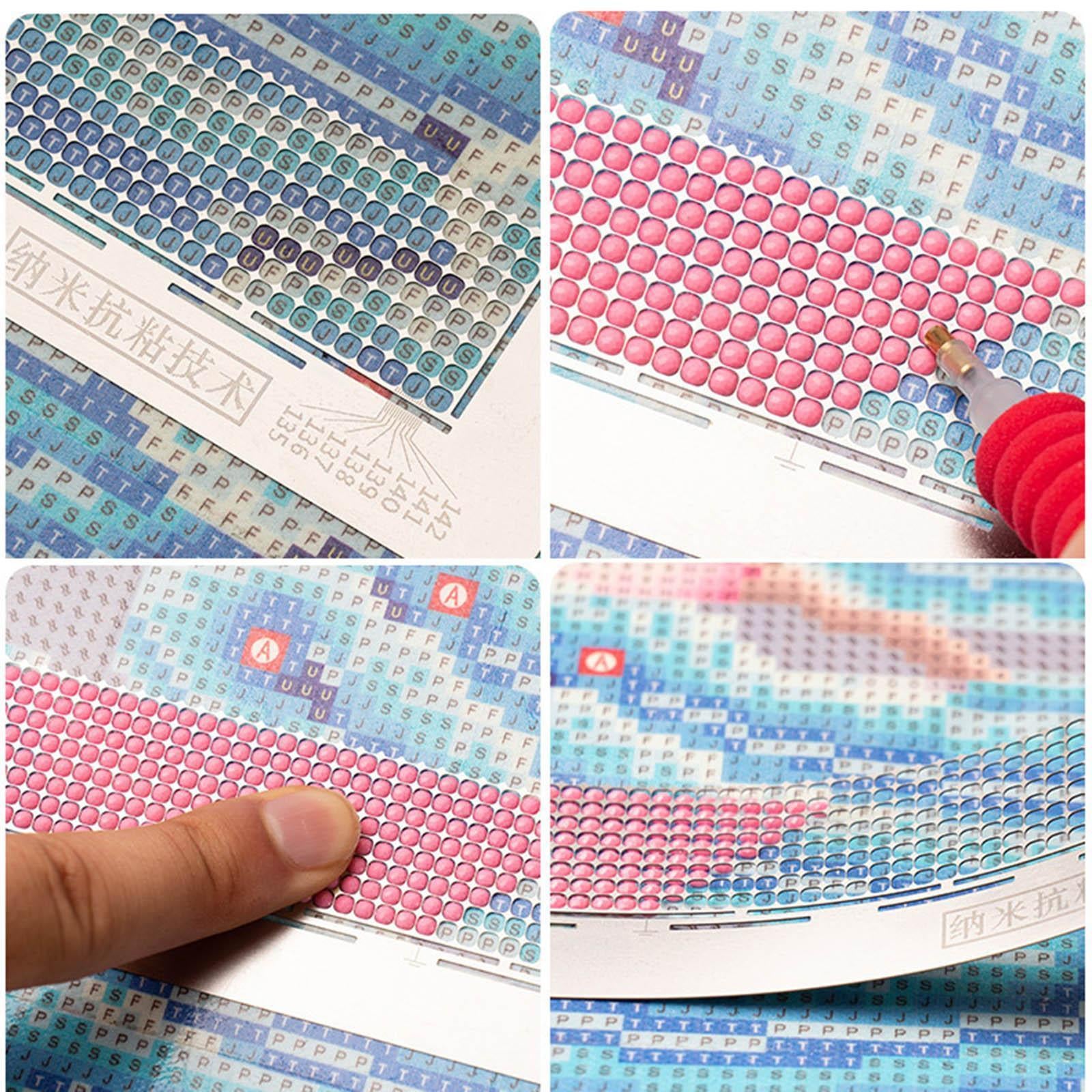 Stainless Steel Diamond Painting Ruler Dot Drill Tool Blank Grids 13x3cm