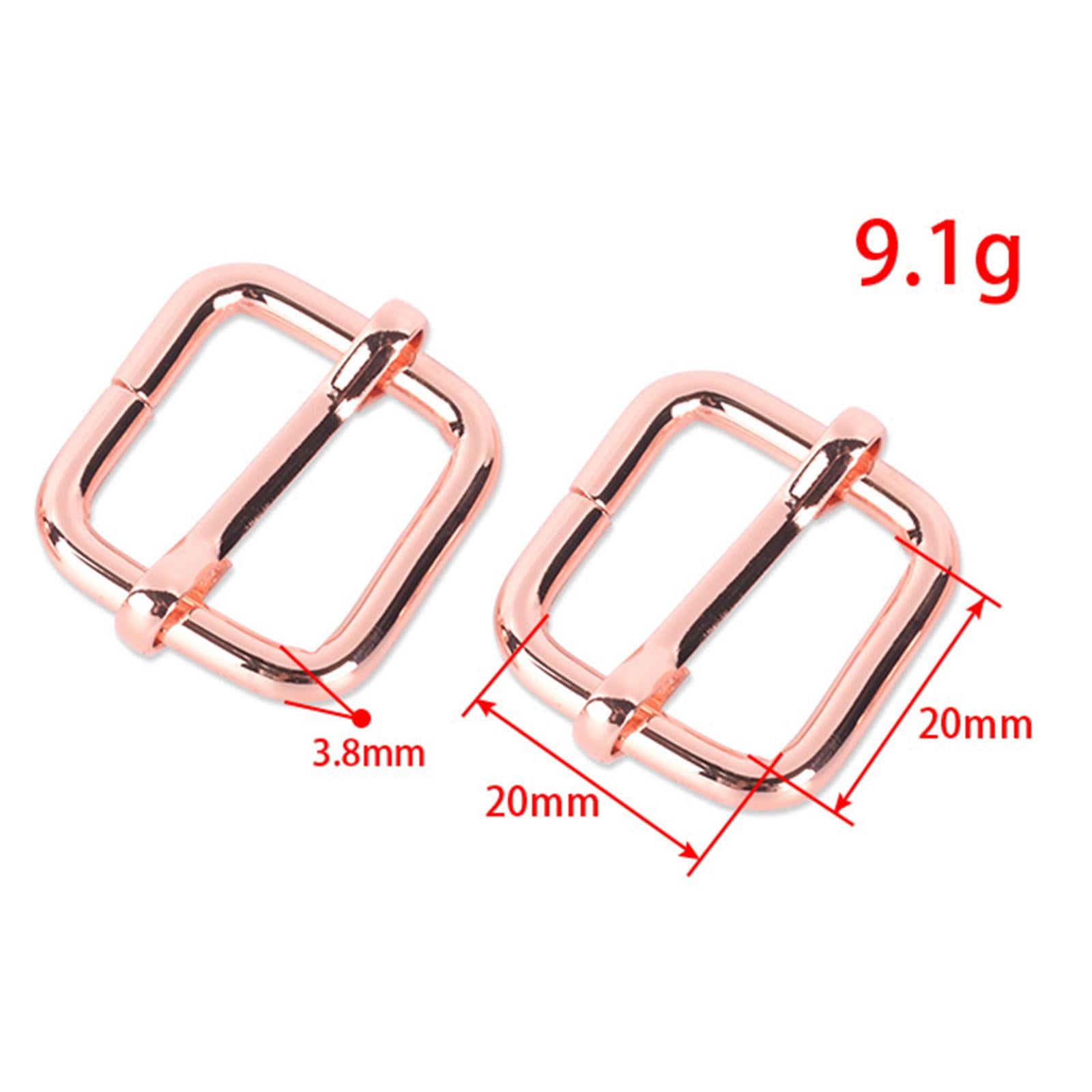 10pcs Buckle Adjustable Quick Release Replacement Clips 20x20mm Rose gold