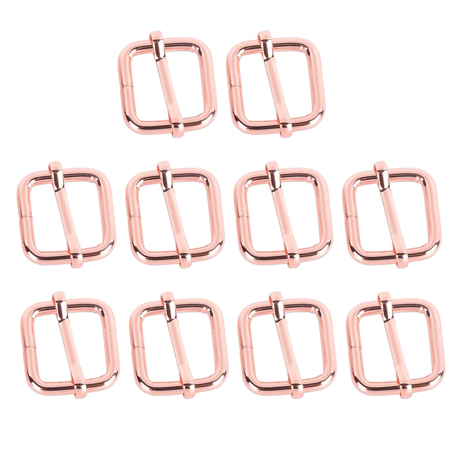 10pcs Buckle Adjustable Quick Release Replacement Clips 20x20mm Rose gold