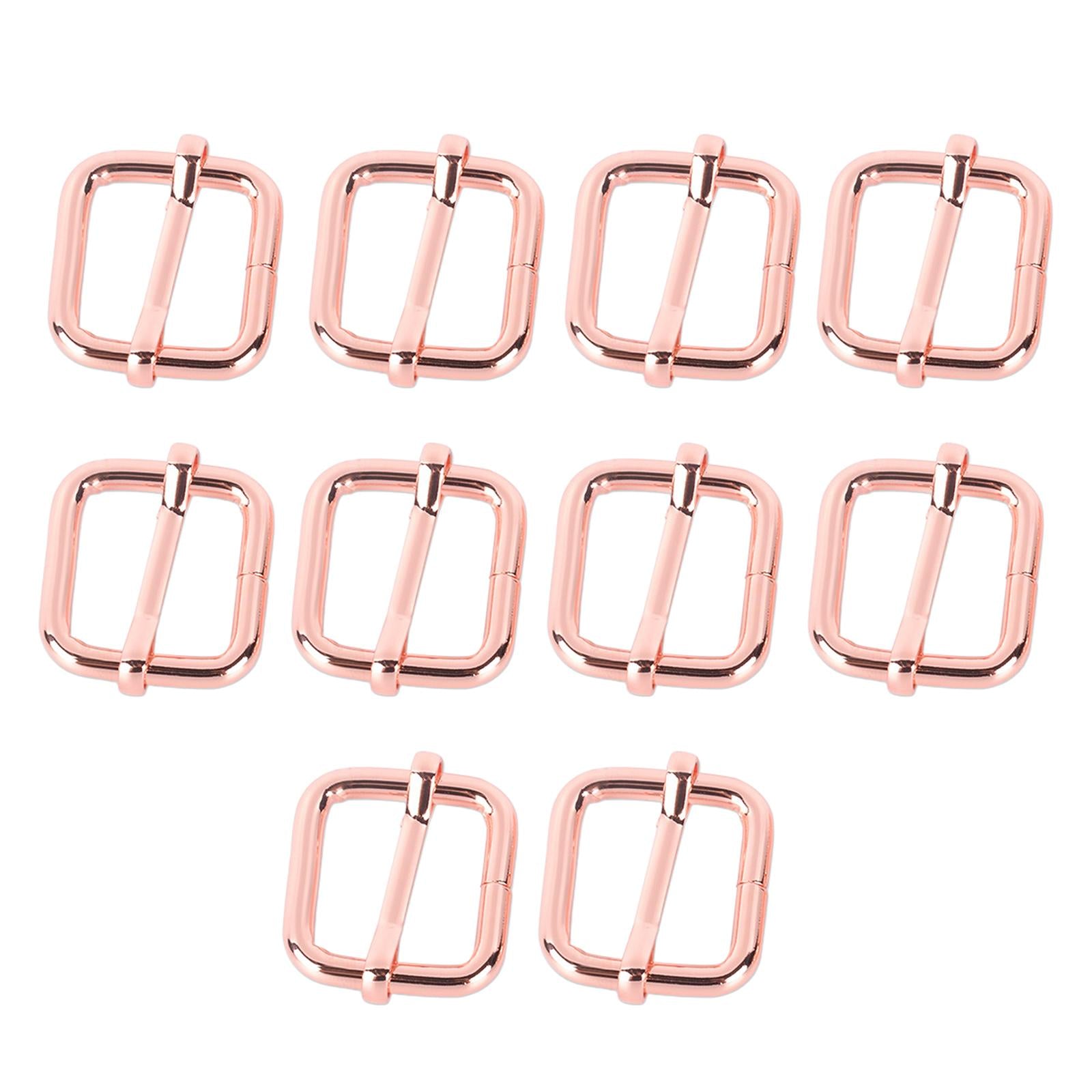 10pcs Buckle Adjustable Quick Release Replacement Clips 20x20mm Rose gold