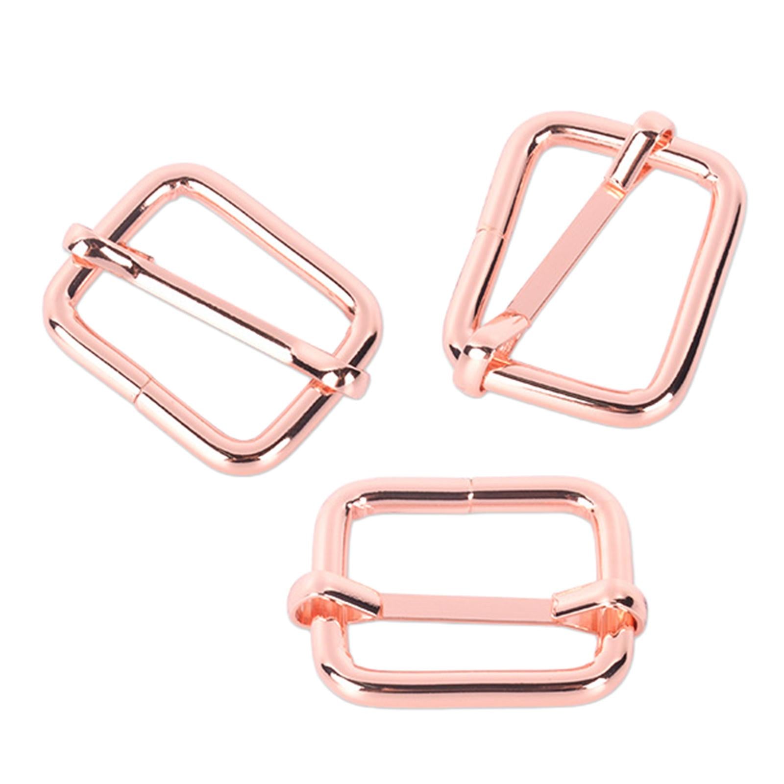 10pcs Buckle Adjustable Quick Release Replacement Clips 25x19mm Rose gold