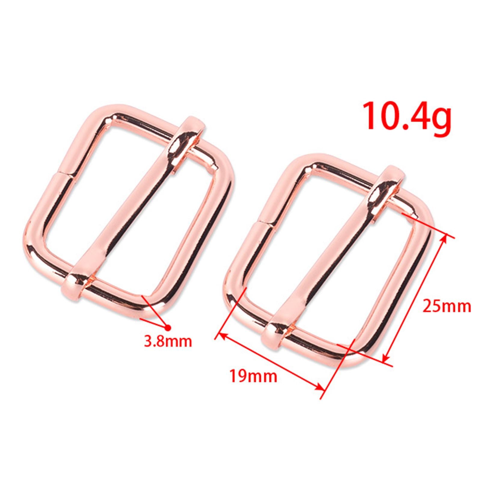 10pcs Buckle Adjustable Quick Release Replacement Clips 25x19mm Rose gold