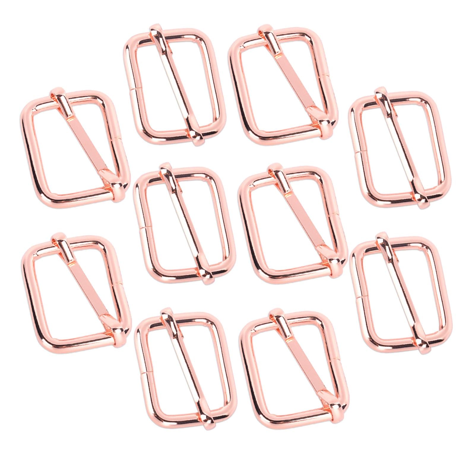 10pcs Buckle Adjustable Quick Release Replacement Clips 25x19mm Rose gold