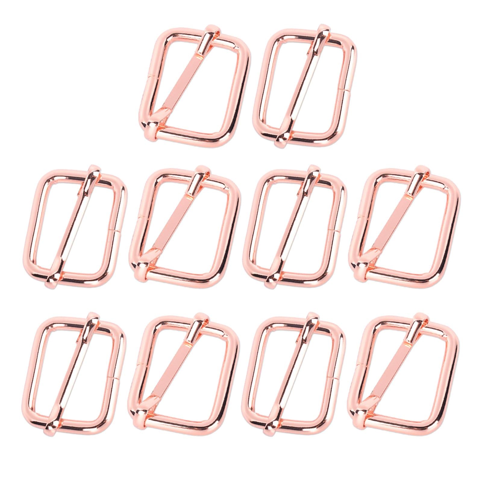 10pcs Buckle Adjustable Quick Release Replacement Clips 25x19mm Rose gold