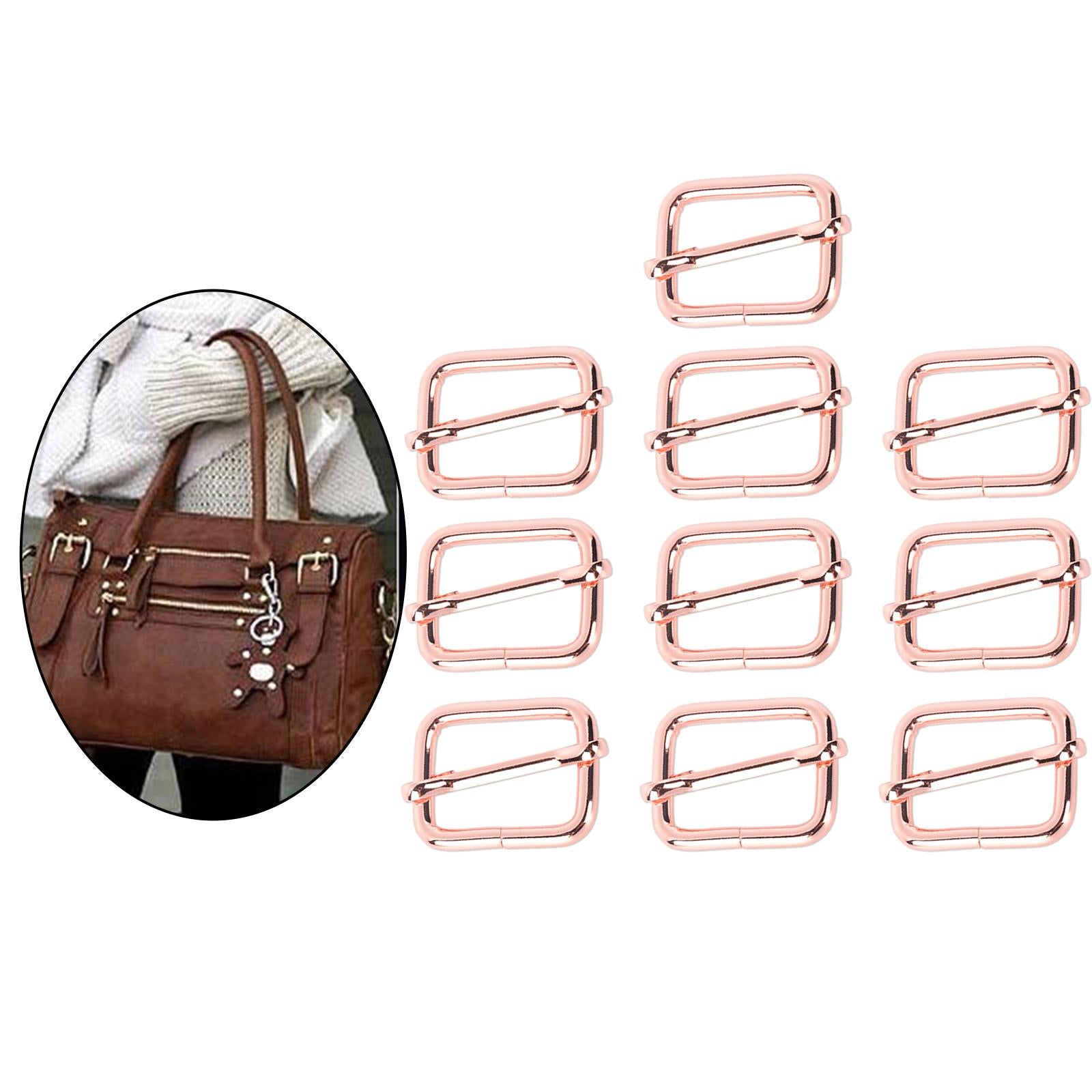 10pcs Buckle Adjustable Quick Release Replacement Clips 25x19mm Rose gold