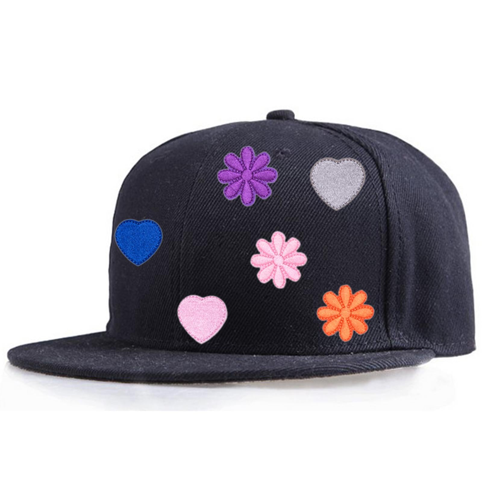 Iron on/ Sew on Patches for Bags Jeans Clothes Hat DIY 40pcs Heart Flower