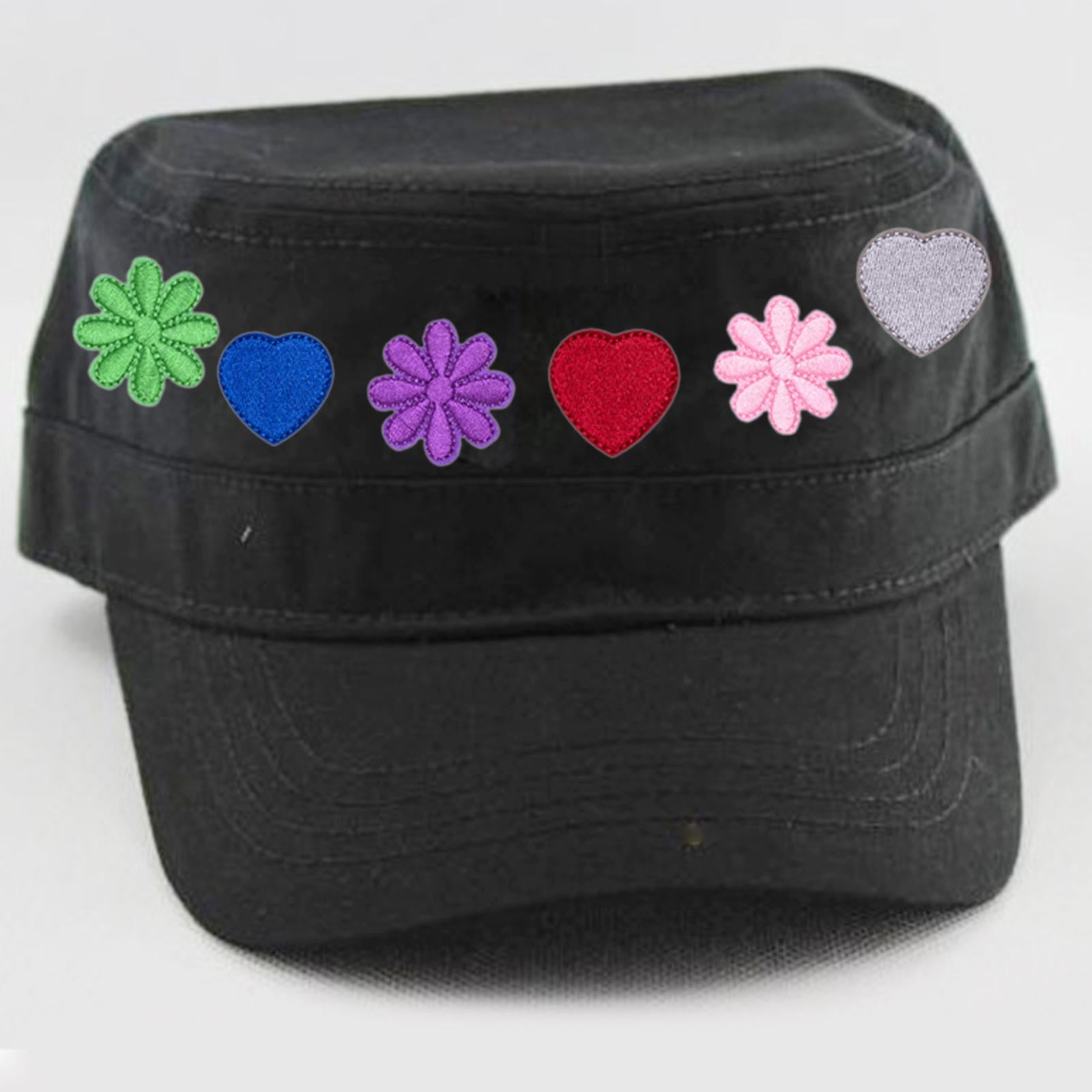 Iron on/ Sew on Patches for Bags Jeans Clothes Hat DIY 40pcs Heart Flower