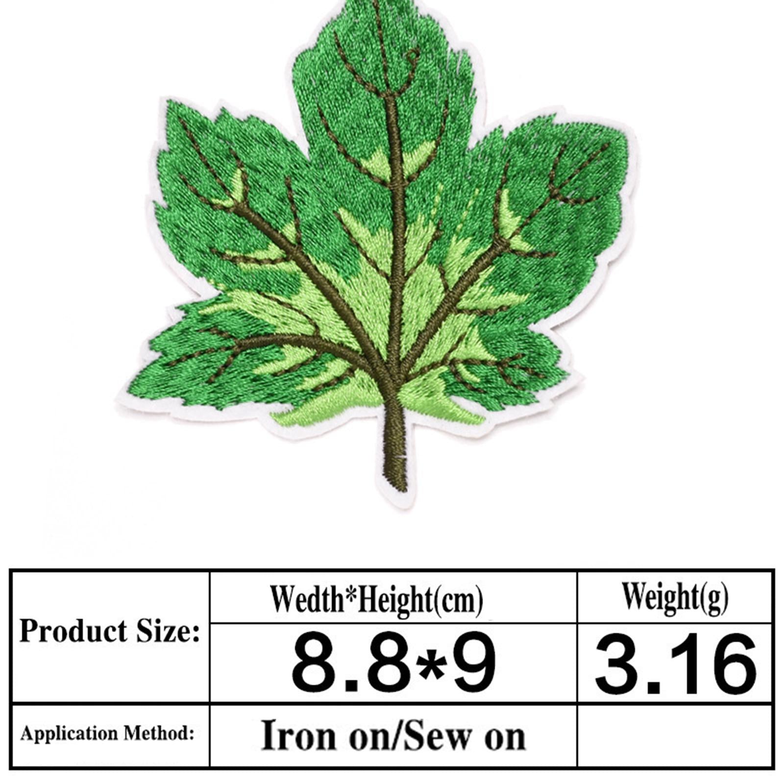 Iron on/ Sew on Patches for Bags Jeans Clothes Hat DIY 12pcs Maple leaf