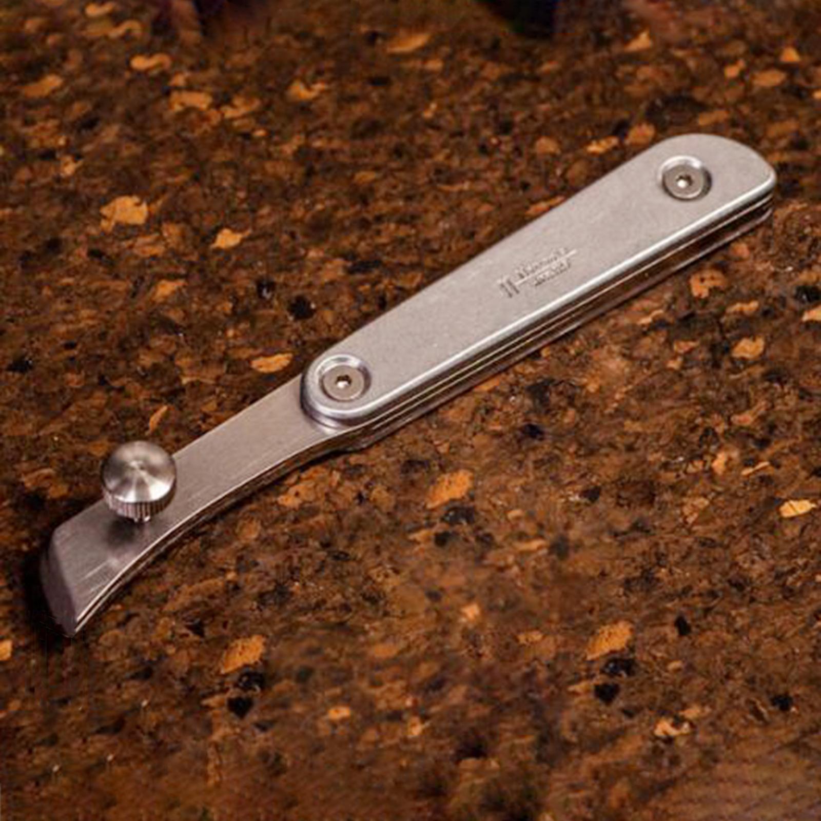 Stainless Steel Leather Edge Creaser Adjustable Leathercraft Crimping Tool Edge Trimmer
