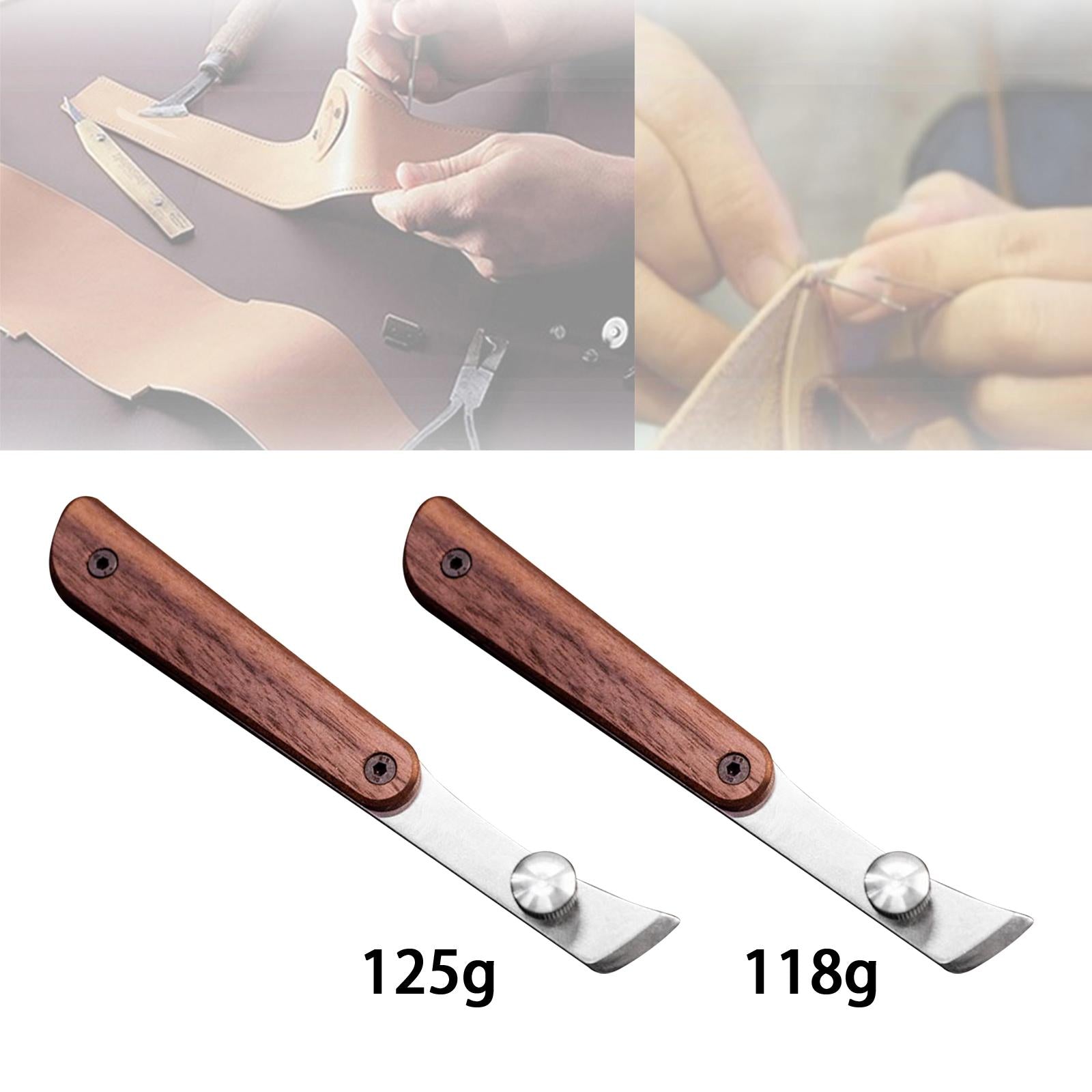 Leather Edge Creaser Wood Handle Edge Press Trimmer Cutter Line Slot Marking Edge Press
