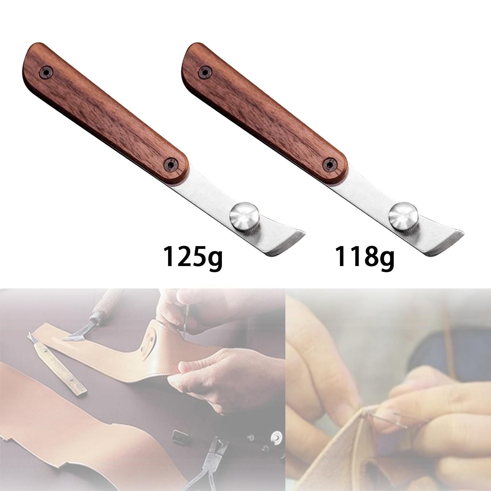 Leather Edge Creaser Wood Handle Edge Press Trimmer Cutter Line Slot Marking Edge Press