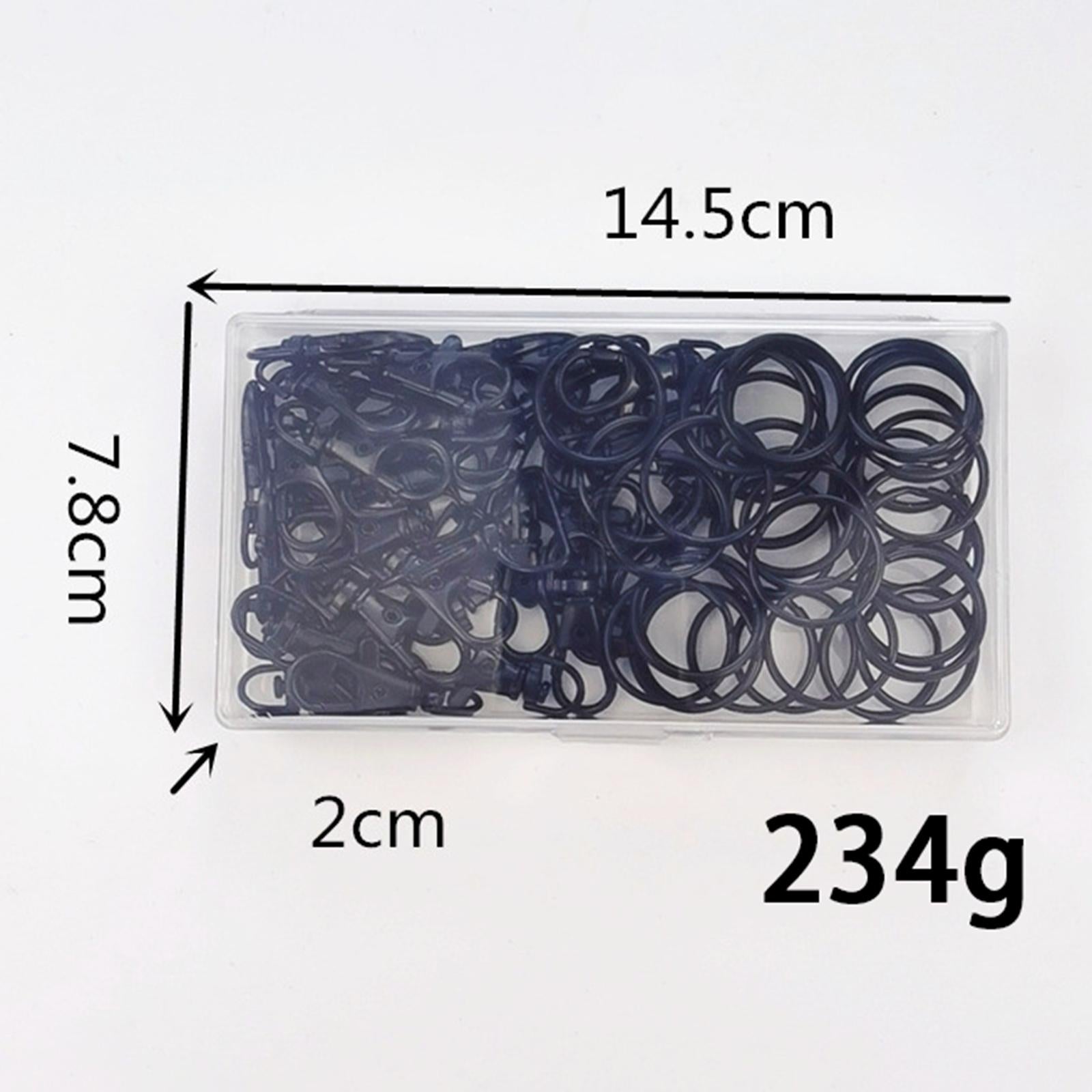 35Pcs Black Keyring Blanks Key Rings with Chain and Key Opens Jump Rings