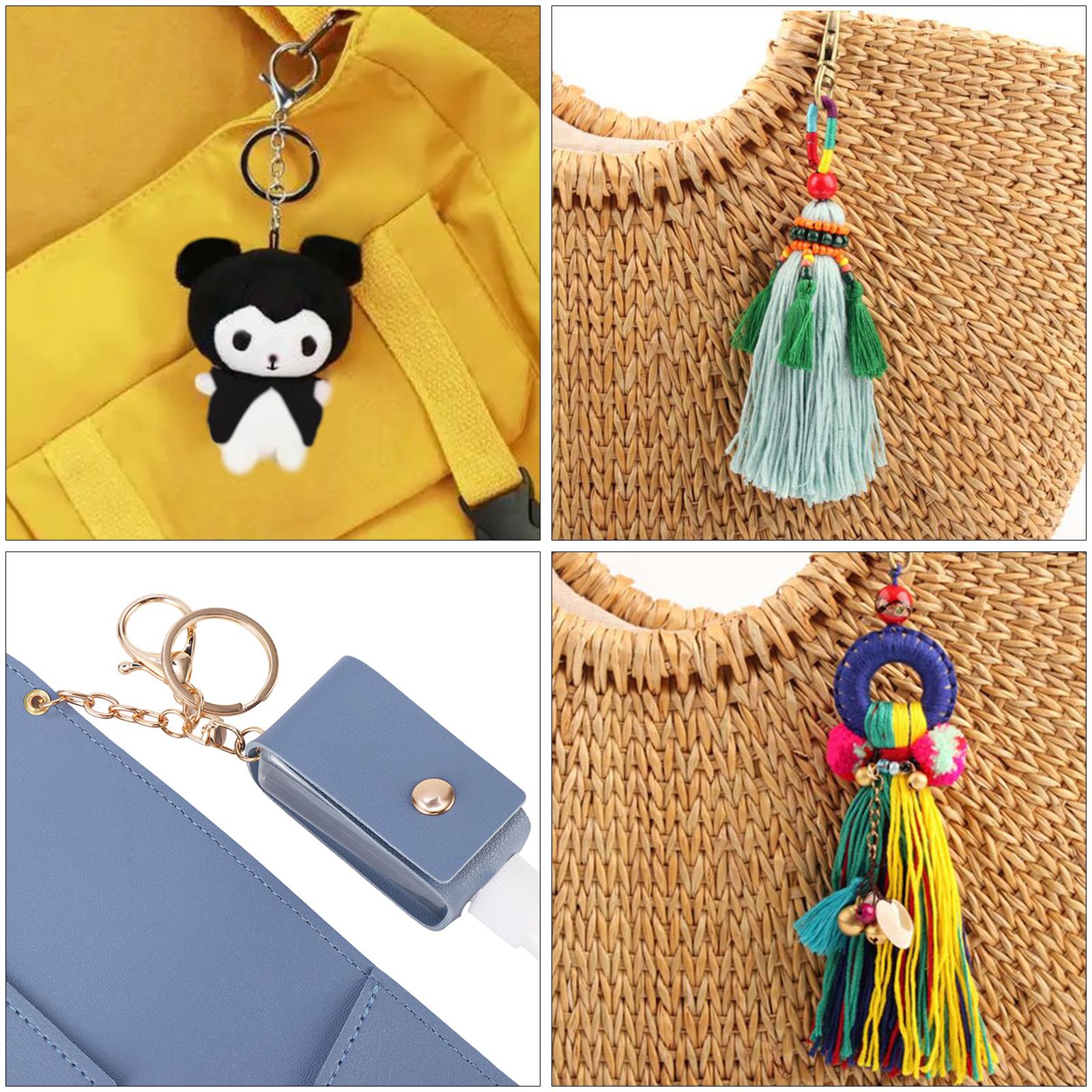 35Pcs Black Keyring Blanks Key Rings with Chain and Key Opens Jump Rings