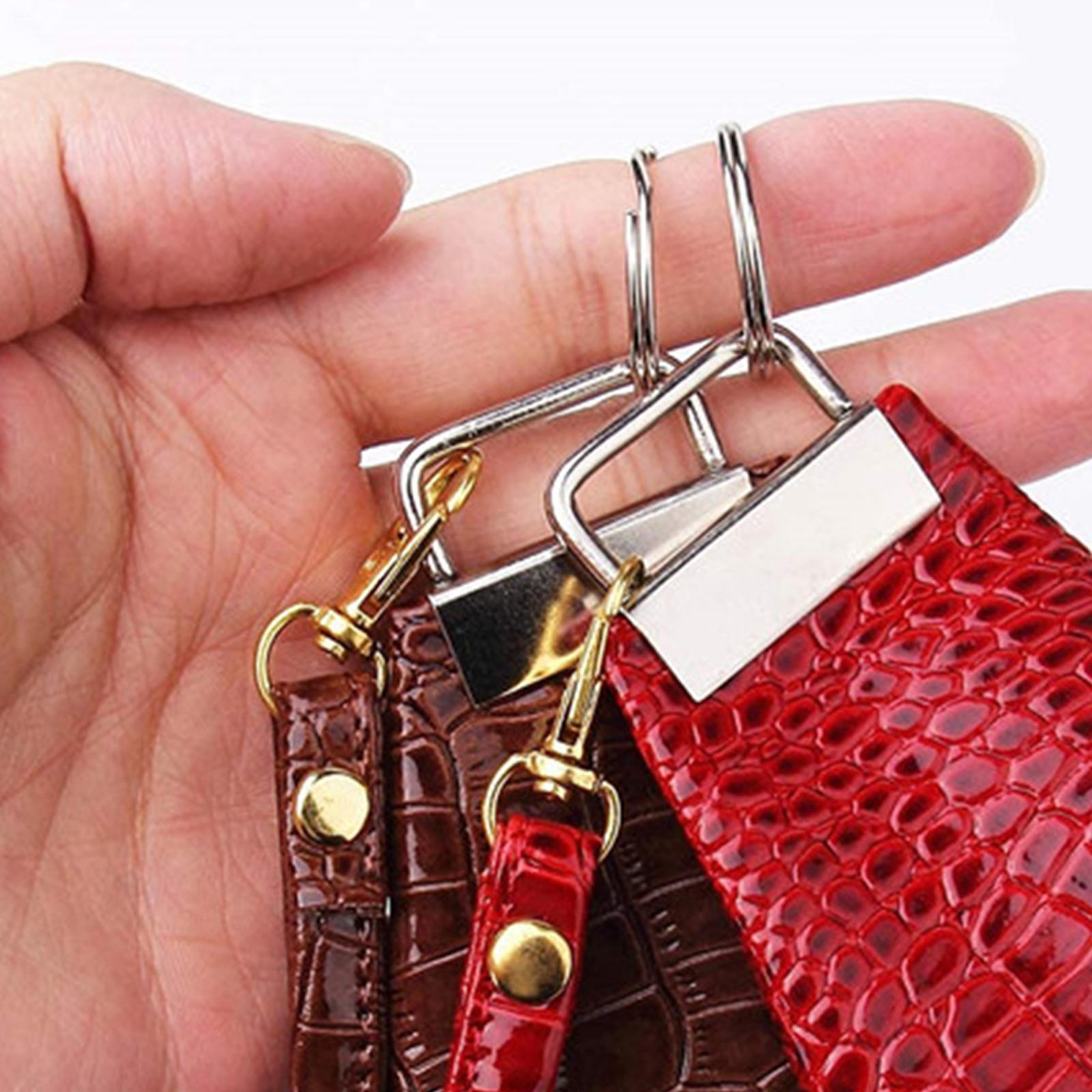 72Pcs Key Fob Hardware Wristlet Set 6 Colors with Rings for Key Lanyard