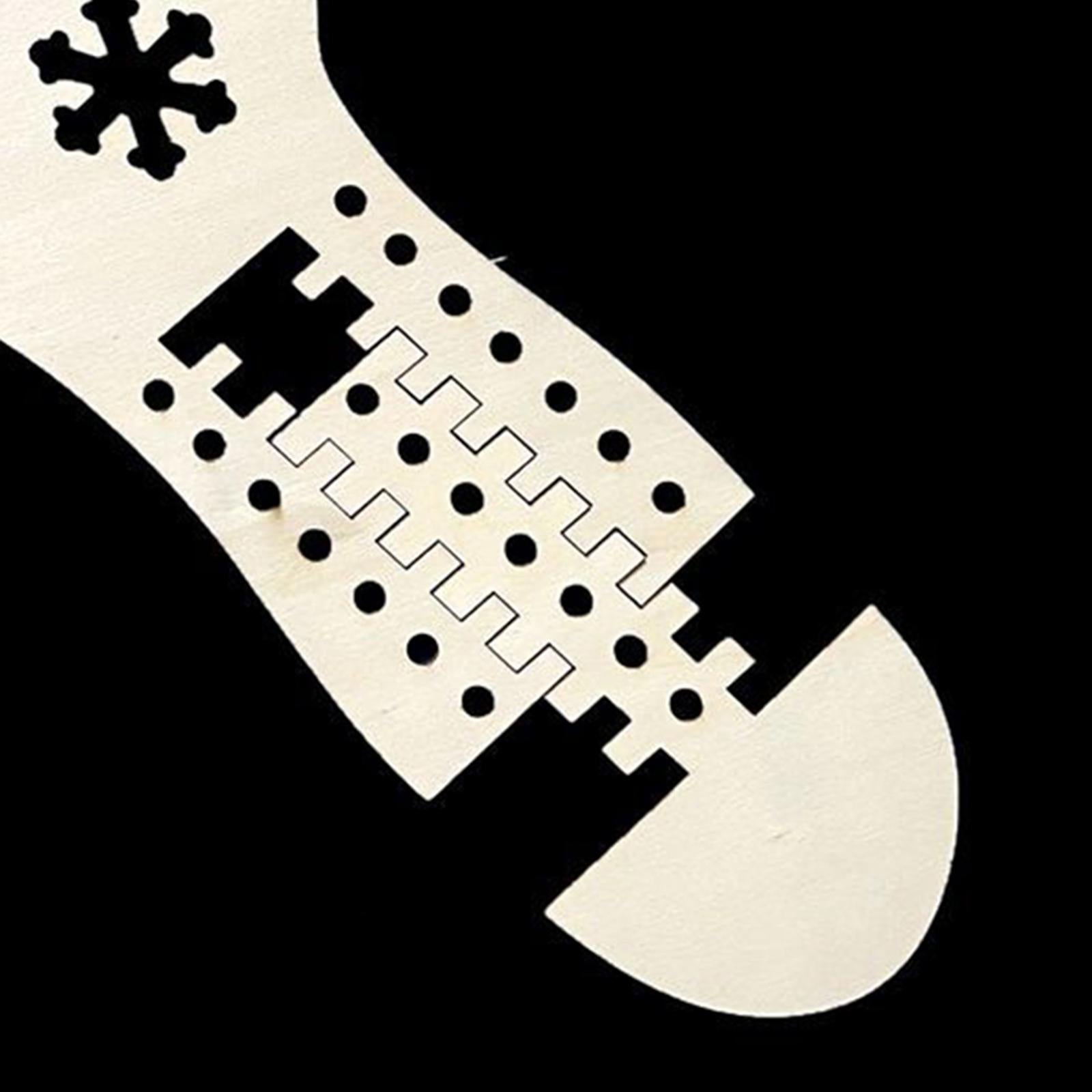 2x Sock Blockers Mould Knitting Stretcher Wooden for Adult Snowflake