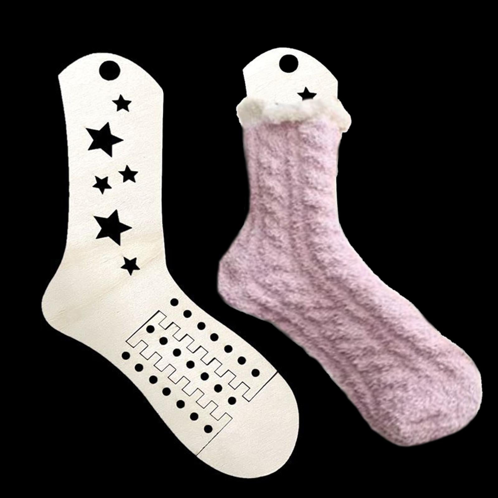 2x Sock Blockers Mould Knitting Stretcher Wooden for Adult Five-pointed star