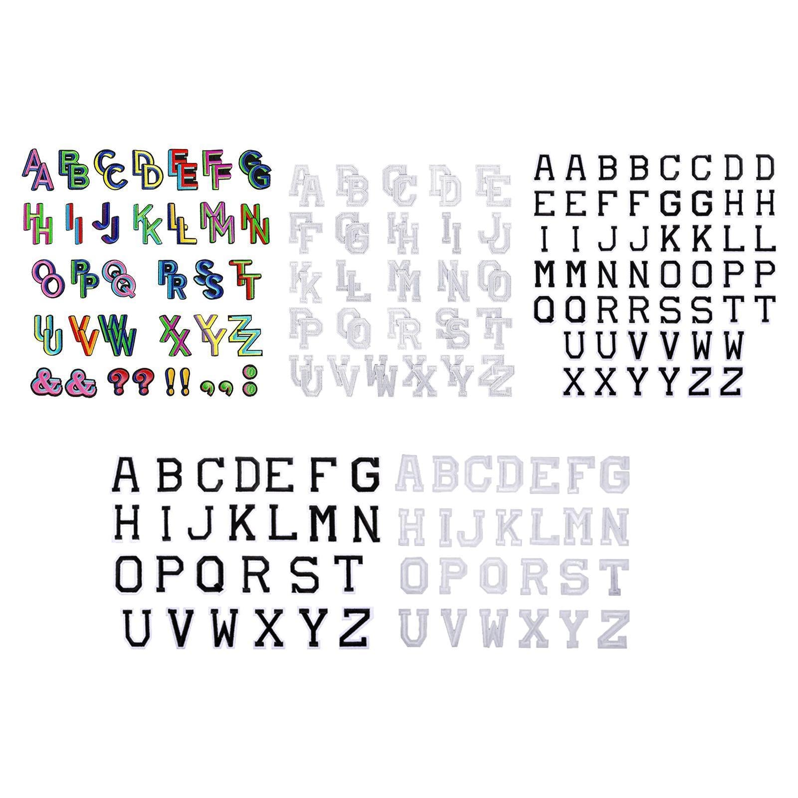 Alphabet / Letters Iron On Patch Badge Kids A-Z Letter Patches for Clothing Colorful 62pcs