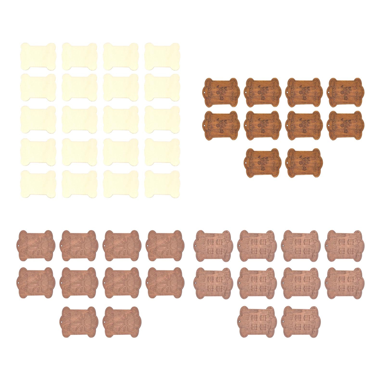 Wooden Floss Bobbins Cross Stitch Cotton Thread Bobbin Blank 20pcs