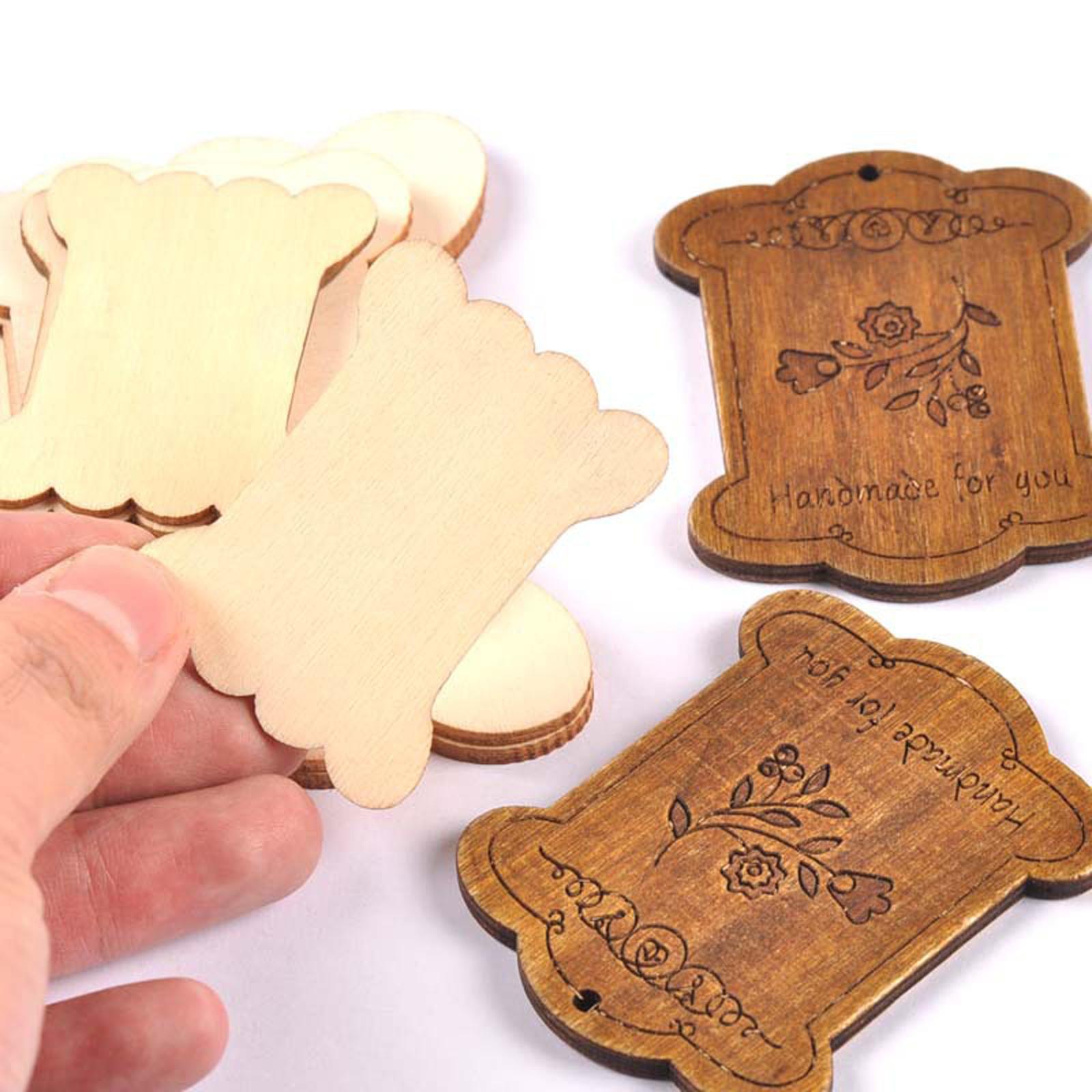 Wooden Floss Bobbins Cross Stitch Cotton Thread Bobbin Flower pattern 10pcs