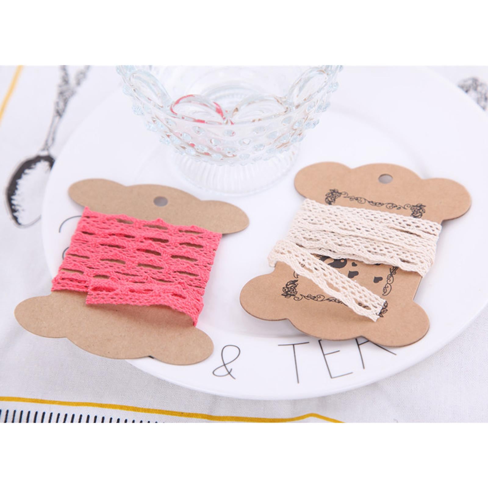 Wooden Floss Bobbins Cross Stitch Cotton Thread Bobbin Window 10pcs