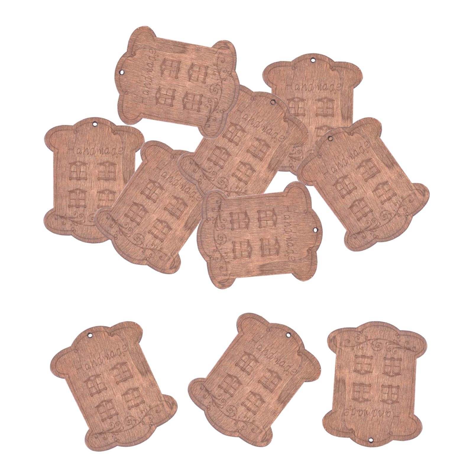 Wooden Floss Bobbins Cross Stitch Cotton Thread Bobbin Window 10pcs