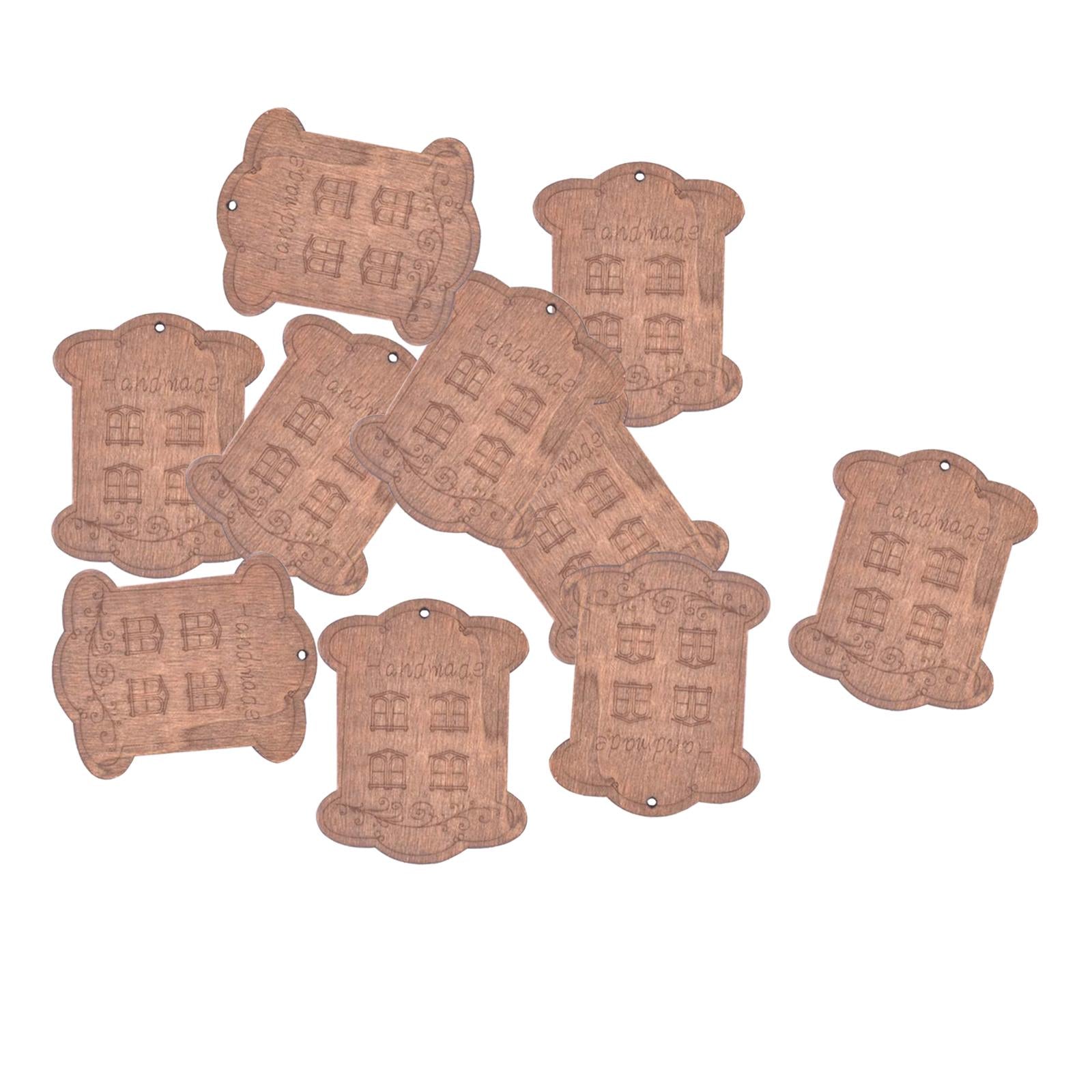 Wooden Floss Bobbins Cross Stitch Cotton Thread Bobbin Window 10pcs