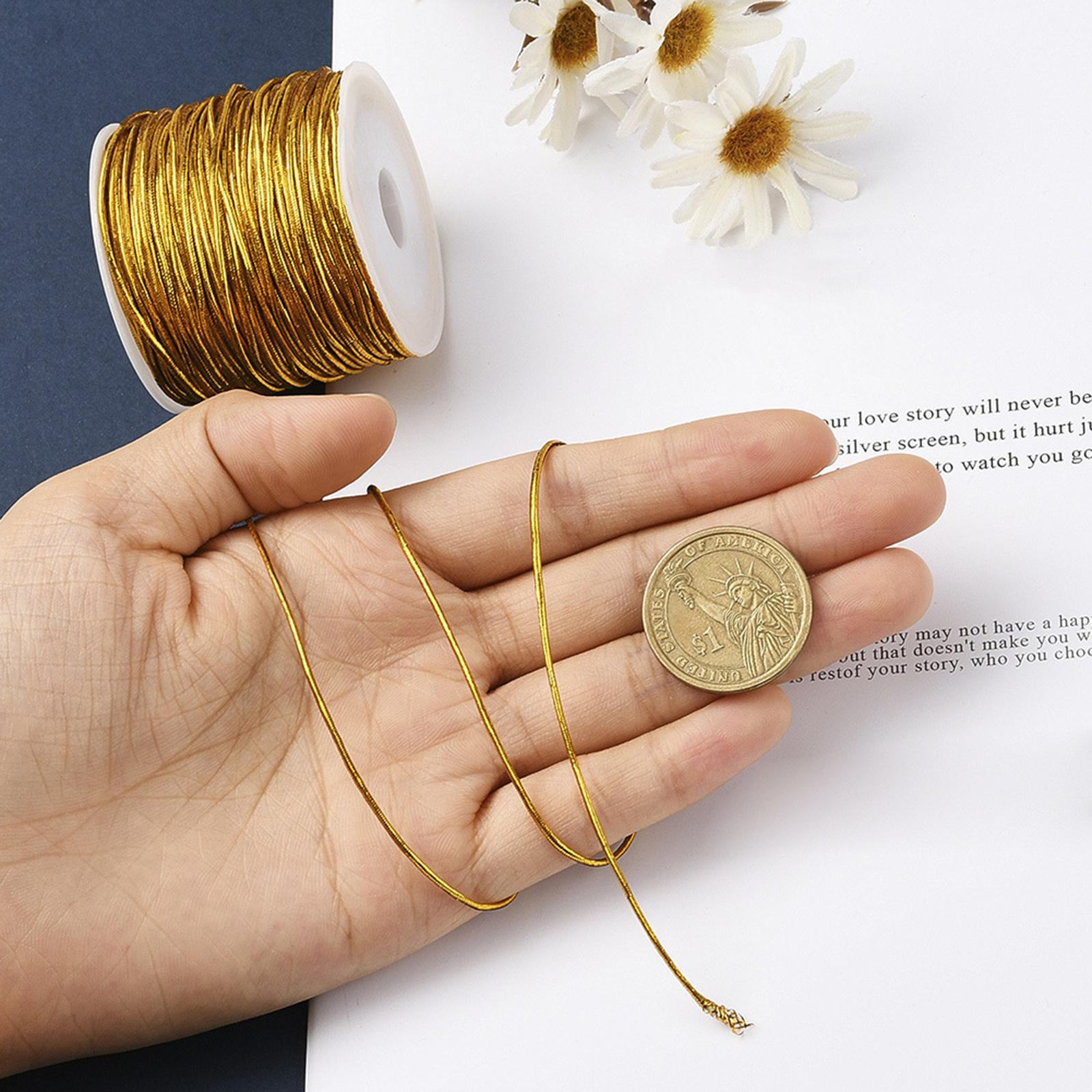 Creative Rubber Elastic Line Household Pretty Elastic Cord for Home Party Gold