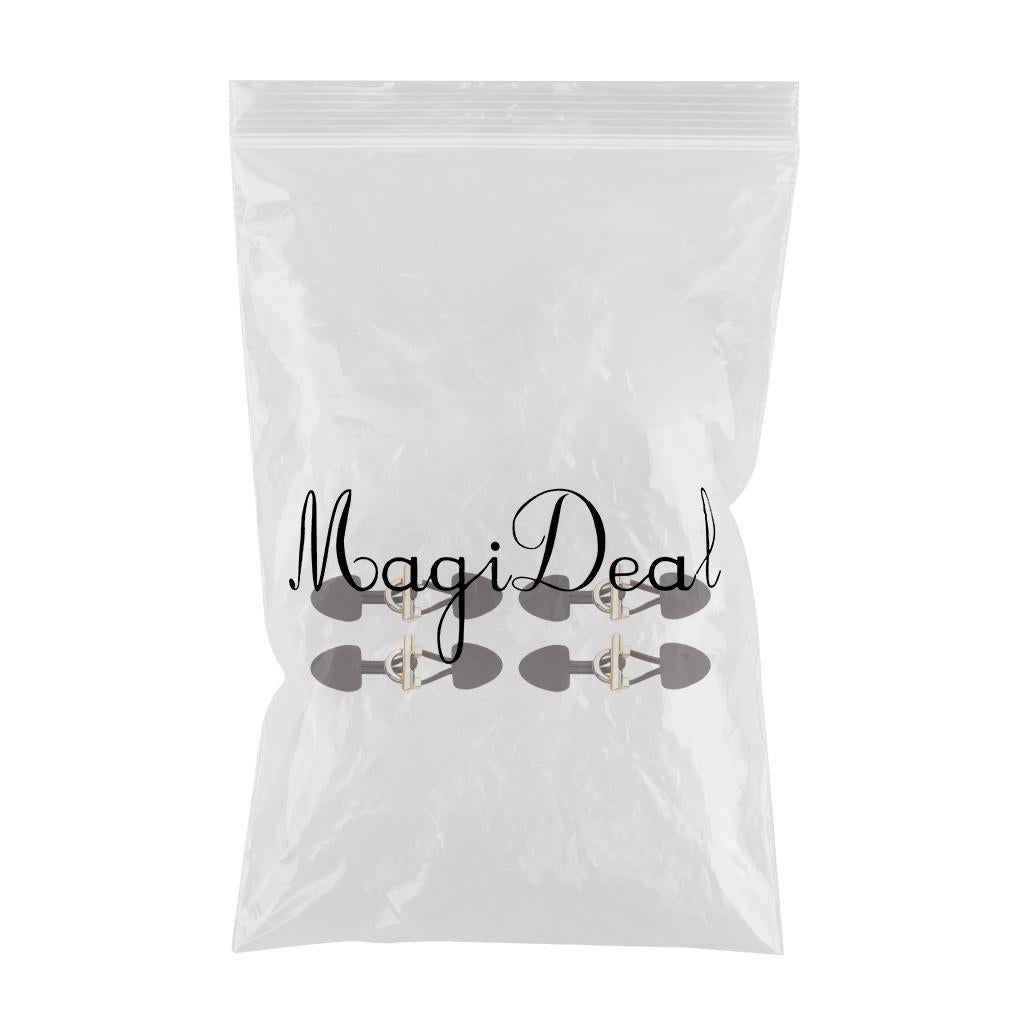8Pcs Vintage PU Leather Sew-On Toggles Resin Horn Button Closures DIY Sewing Dark Brown