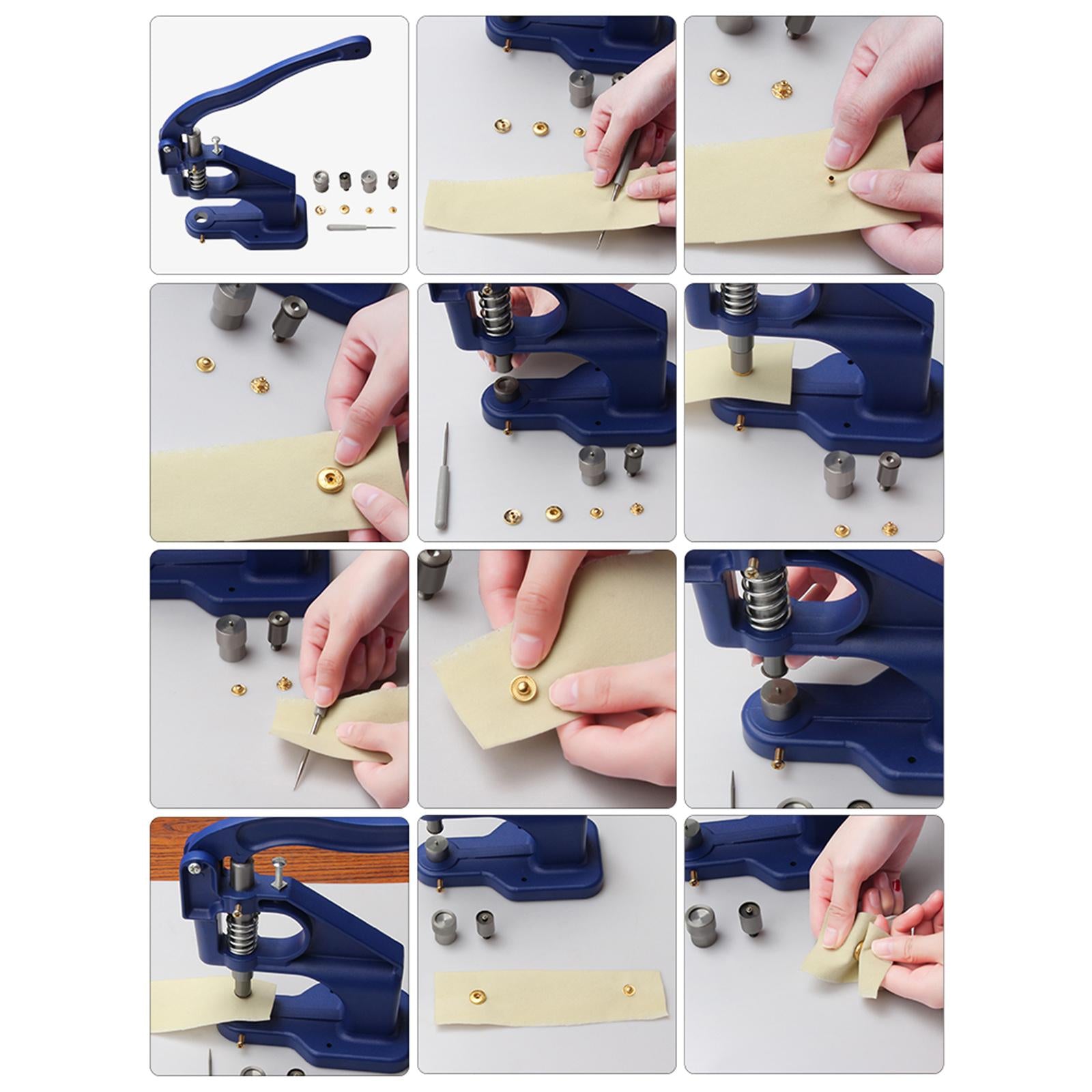 Portable Metal Manual Grommets Eyelet Machine Hand Press Tool for Buttons Black