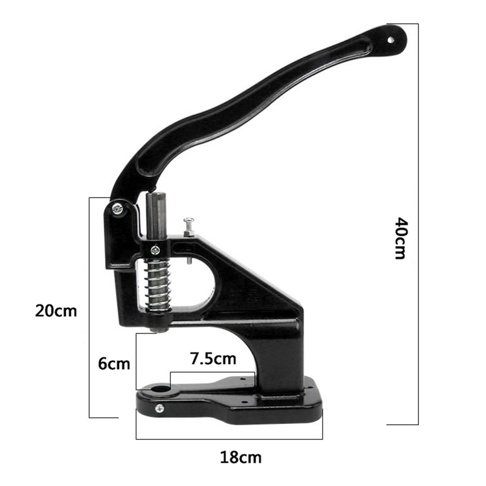 Portable Metal Manual Grommets Eyelet Machine Hand Press Tool for Buttons Black