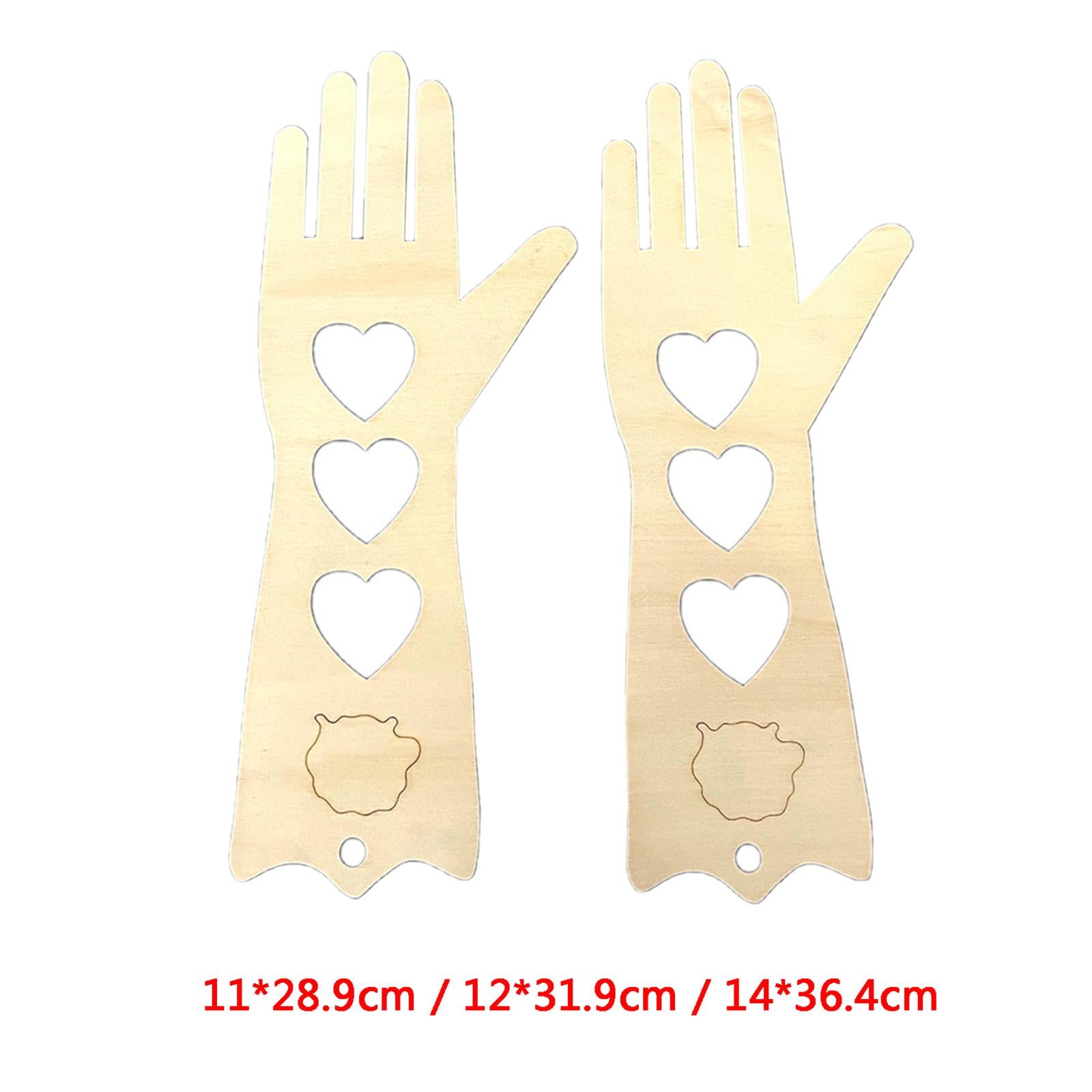 2x DIY Wooden Mitten Blockers Gloves Molds Handmade Knitting Shapes Adult S