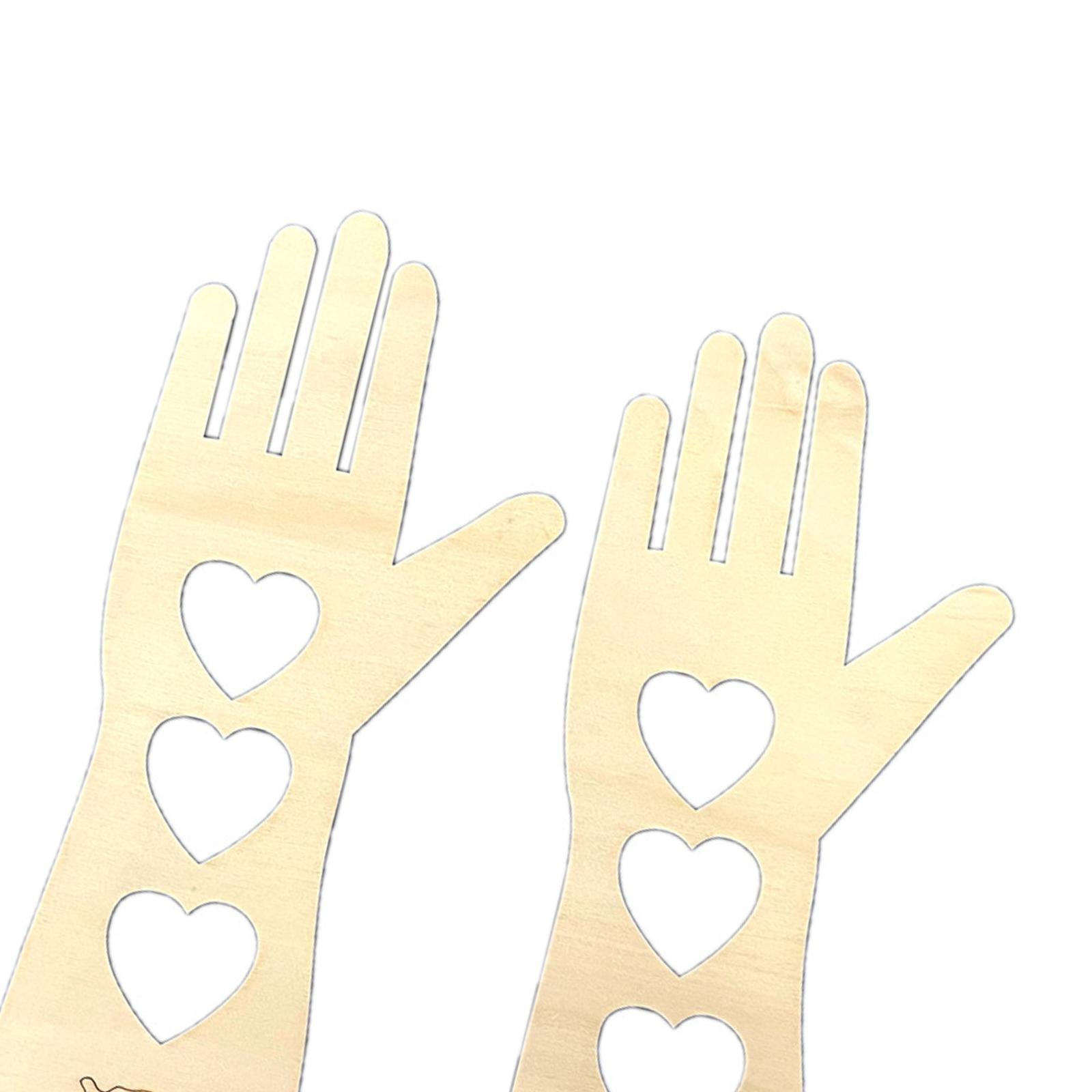 2x DIY Wooden Mitten Blockers Gloves Molds Handmade Knitting Shapes Adult L
