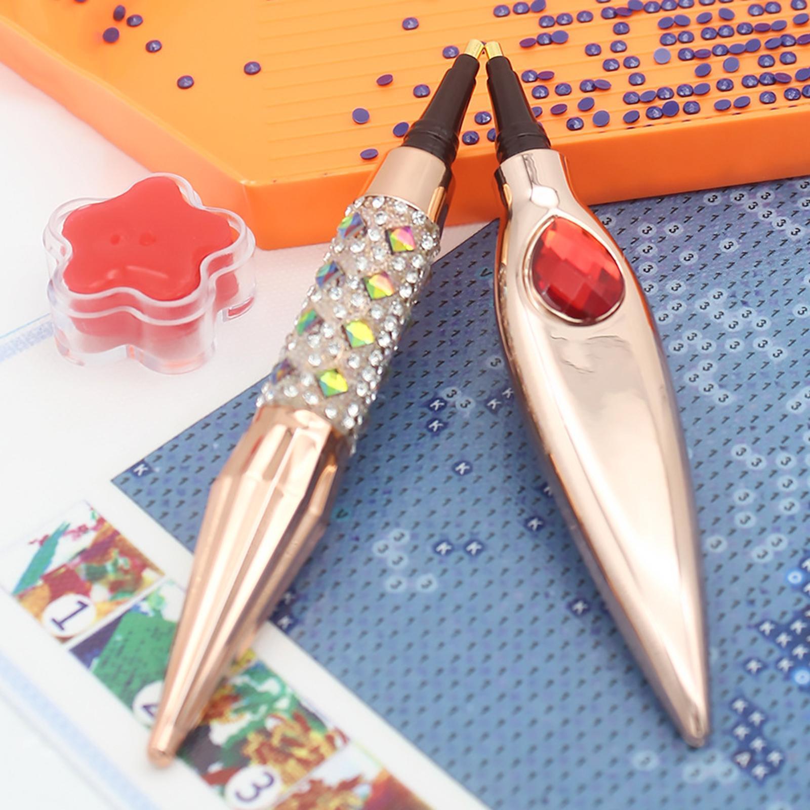 Diamond Painting Pen with Glue Clay Brass Tip for Crafts Hobby Loving Heart