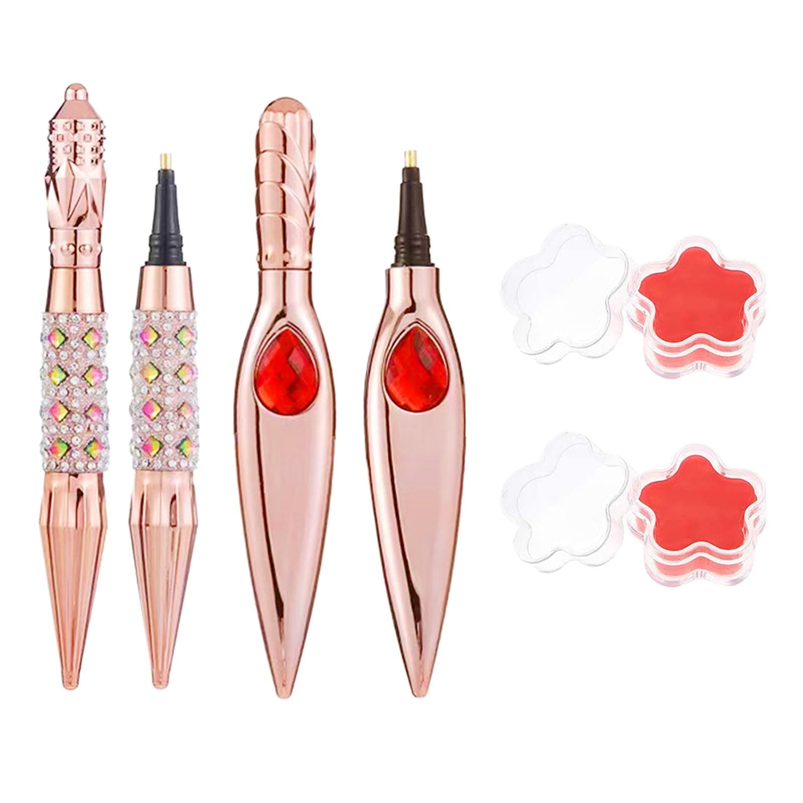Diamond Painting Pen with Glue Clay Brass Tip for Crafts Hobby Plum Blossom