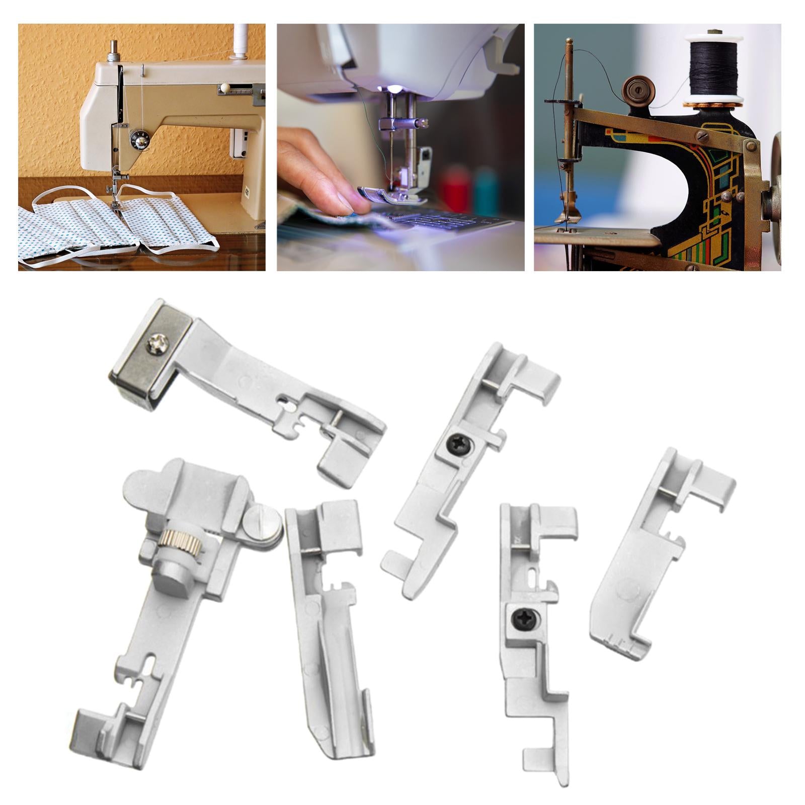 6pcs Overlock Presser Foot Set Kit Fit for Singer 14U 14CG754 14SH654