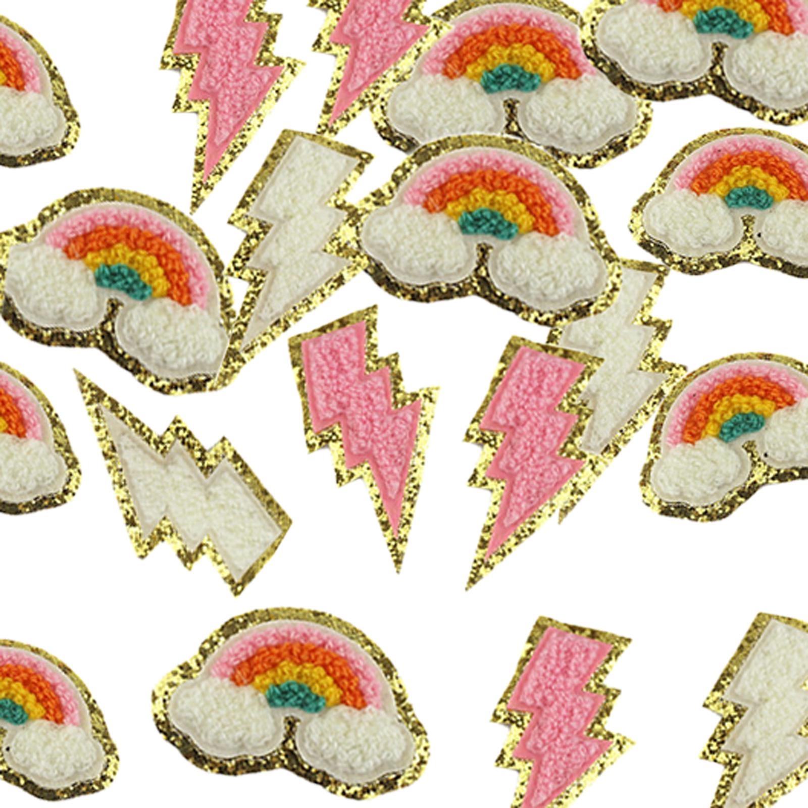 Iron On Embroidered Patches Clothes Stickers Applique Clothing Hats Stickers 20pcs