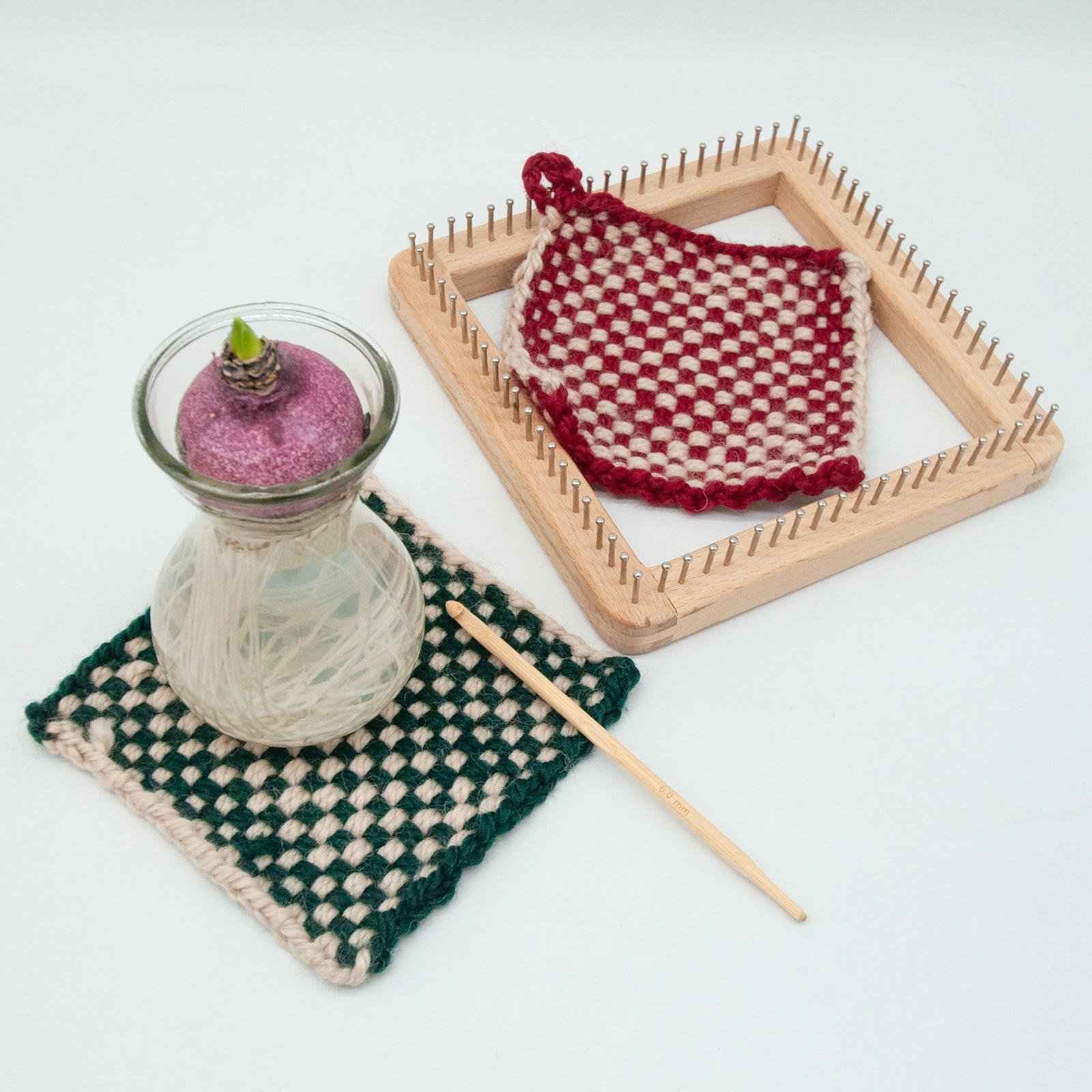 DIY Knitting Loom Needlework Board Tools for Hats Scarf Beginner 20x20cm