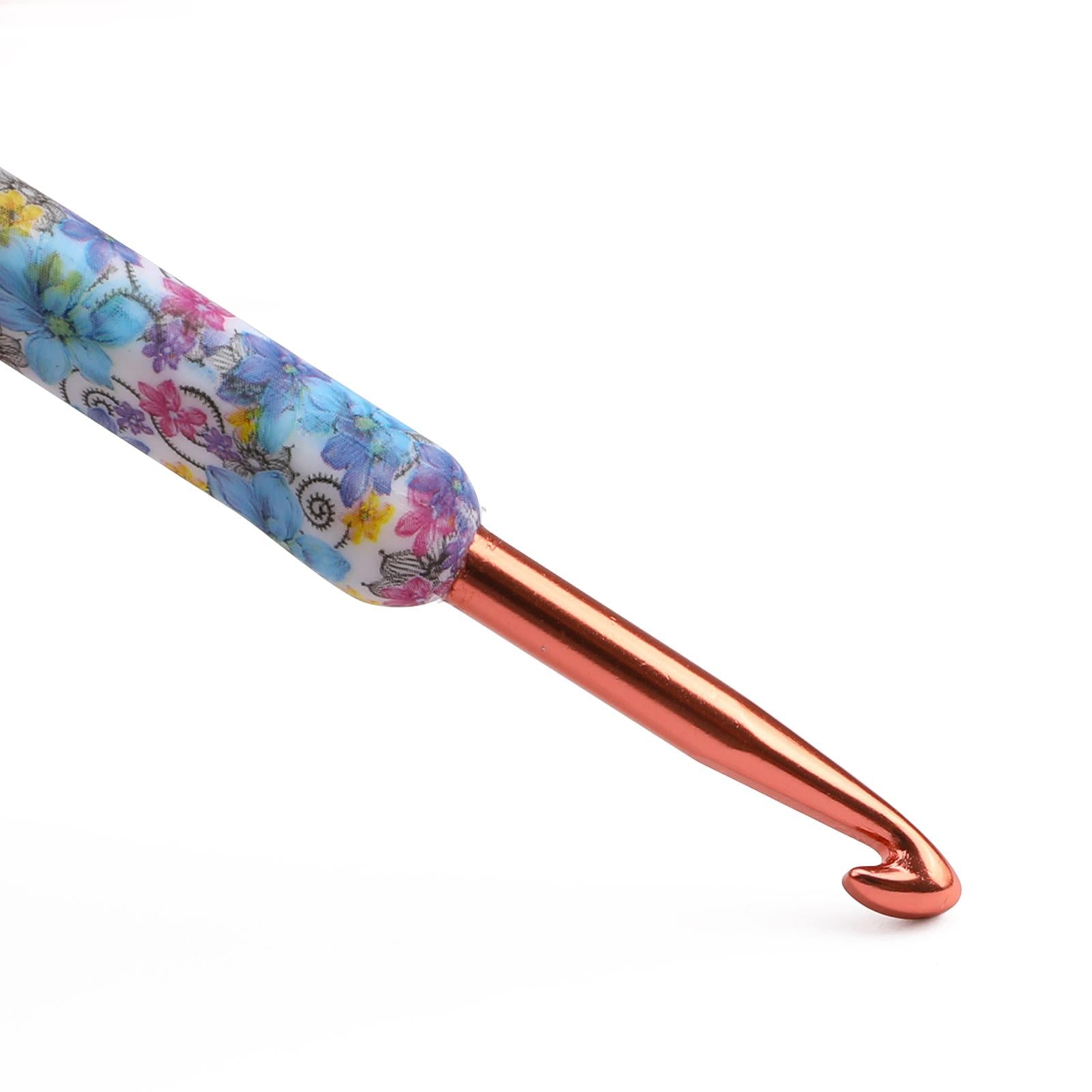 8Pcs Crochet Hooks Set Soft Grip Handles Knitting Needles Aluminum