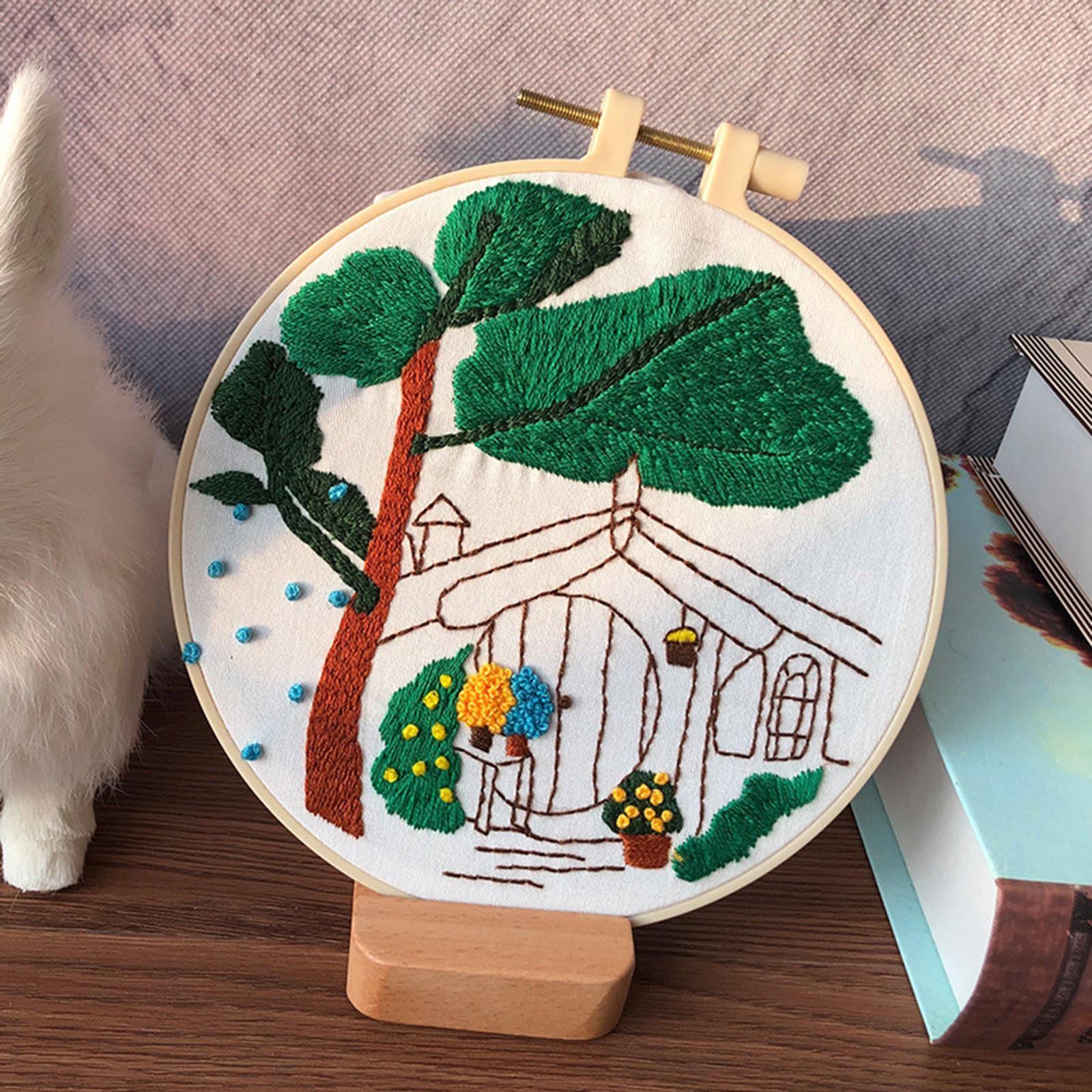 Embroidery Kit Cross Stitch Beautiful Craft for Kids Adults House Building 2