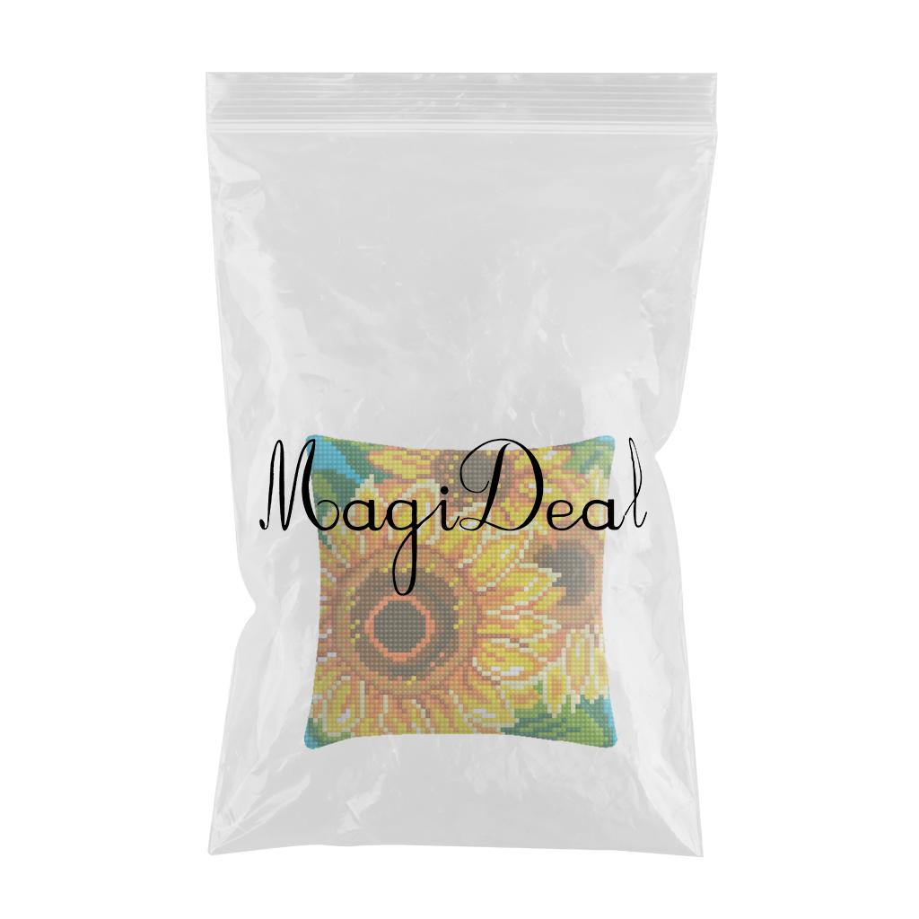 Embroidery Pillow Covers Kit DIY Home Decor for Beginners Kids Yellow flower