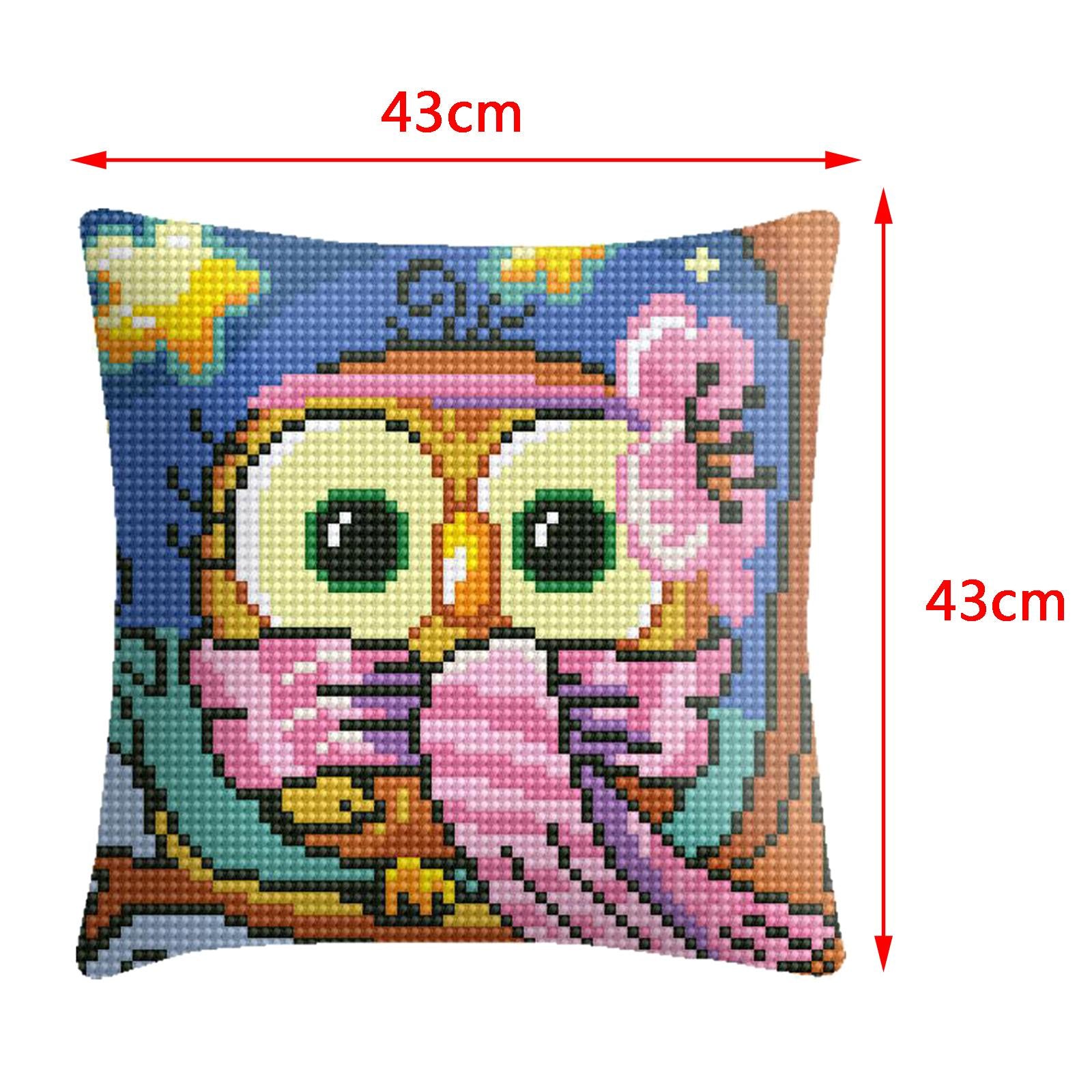 Embroidery Pillow Covers Kit DIY Home Decor for Beginners Kids Owl
