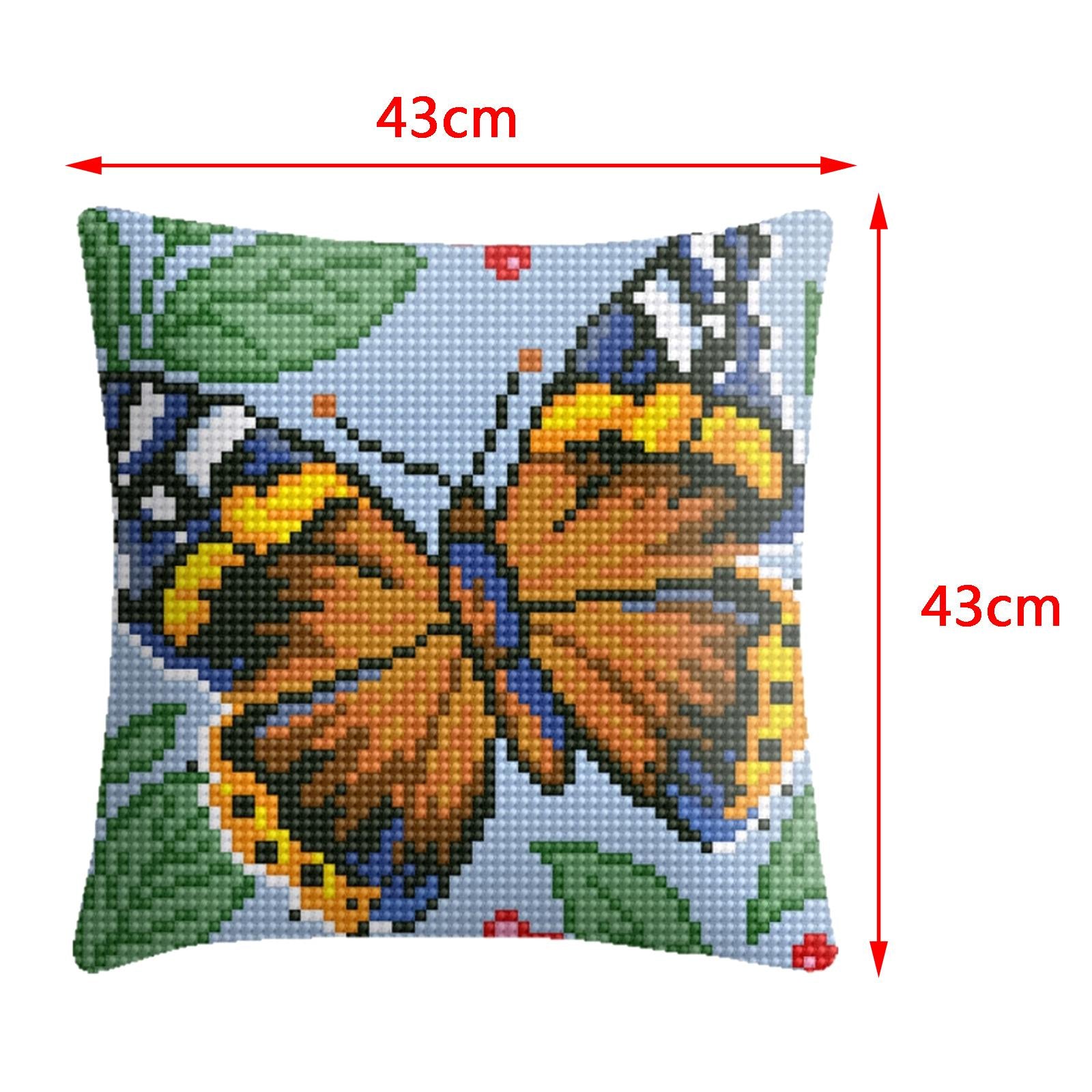 Embroidery Pillow Covers Kit DIY Home Decor for Beginners Kids Butterfly