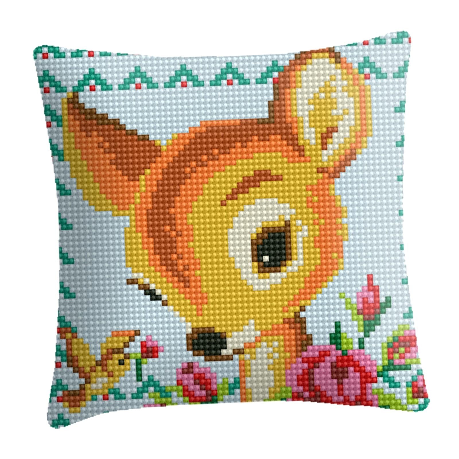 Embroidery Pillow Covers Kit DIY Home Decor for Beginners Kids Deer