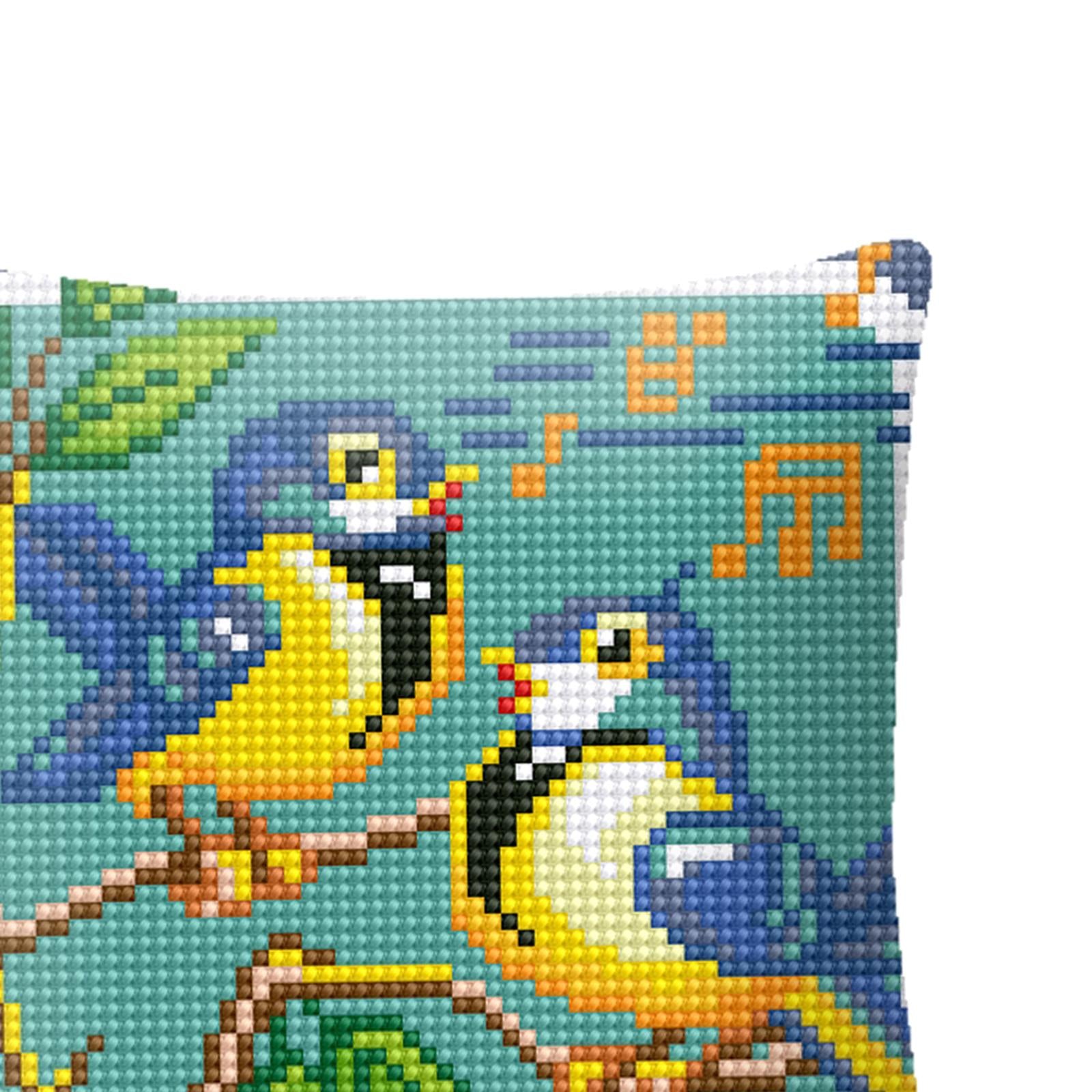 Embroidery Pillow Covers Kit DIY Home Decor for Beginners Kids Bird