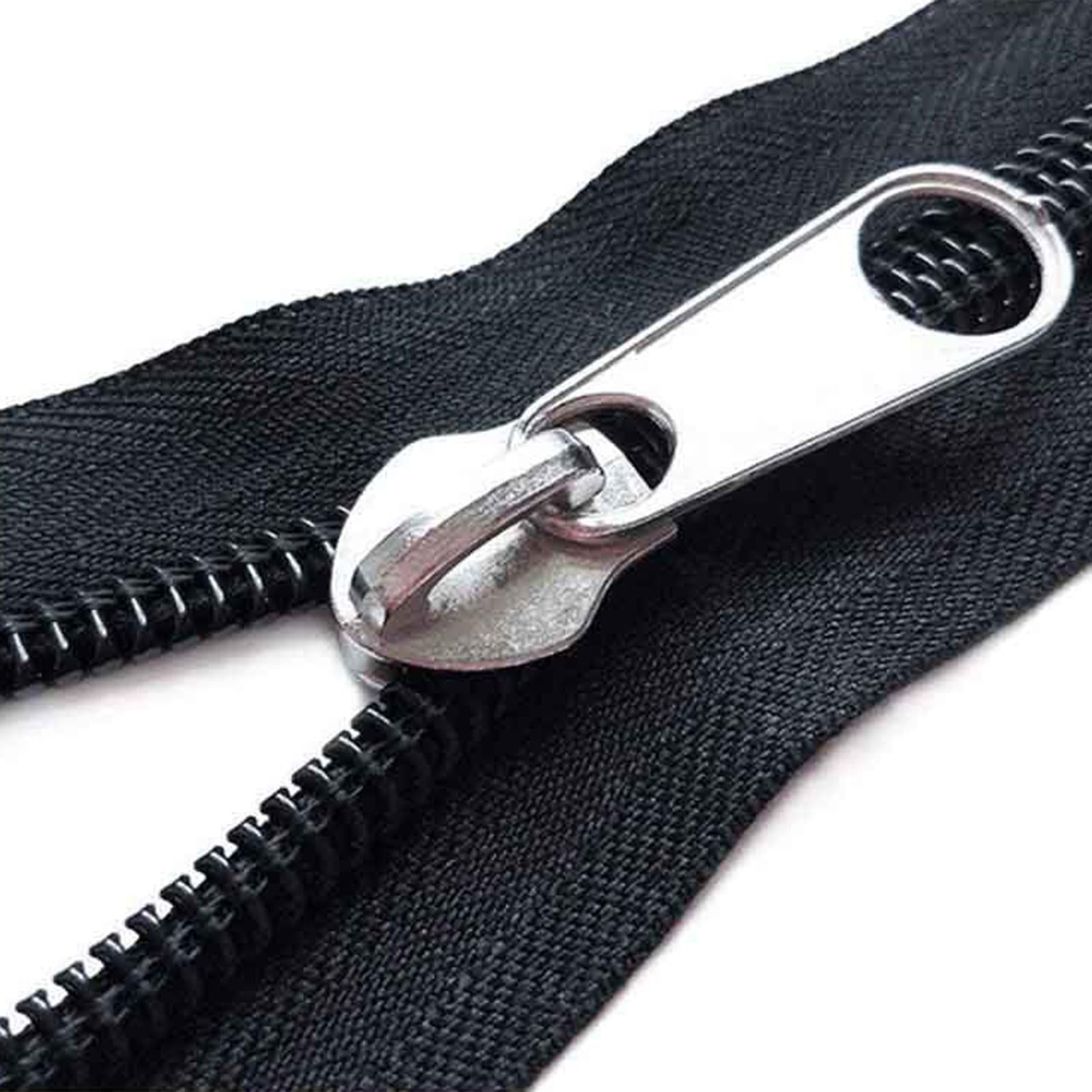 87 Pieces Nylon Zipper Repair Kit Zipper Heads Coat Replacement Black zipper