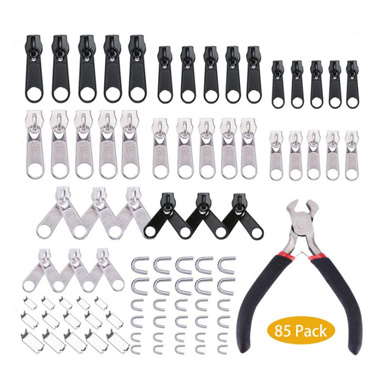85 Pieces Zipper Repair Kit Zipper Slider Set Zipper Fix Kit for Clothing