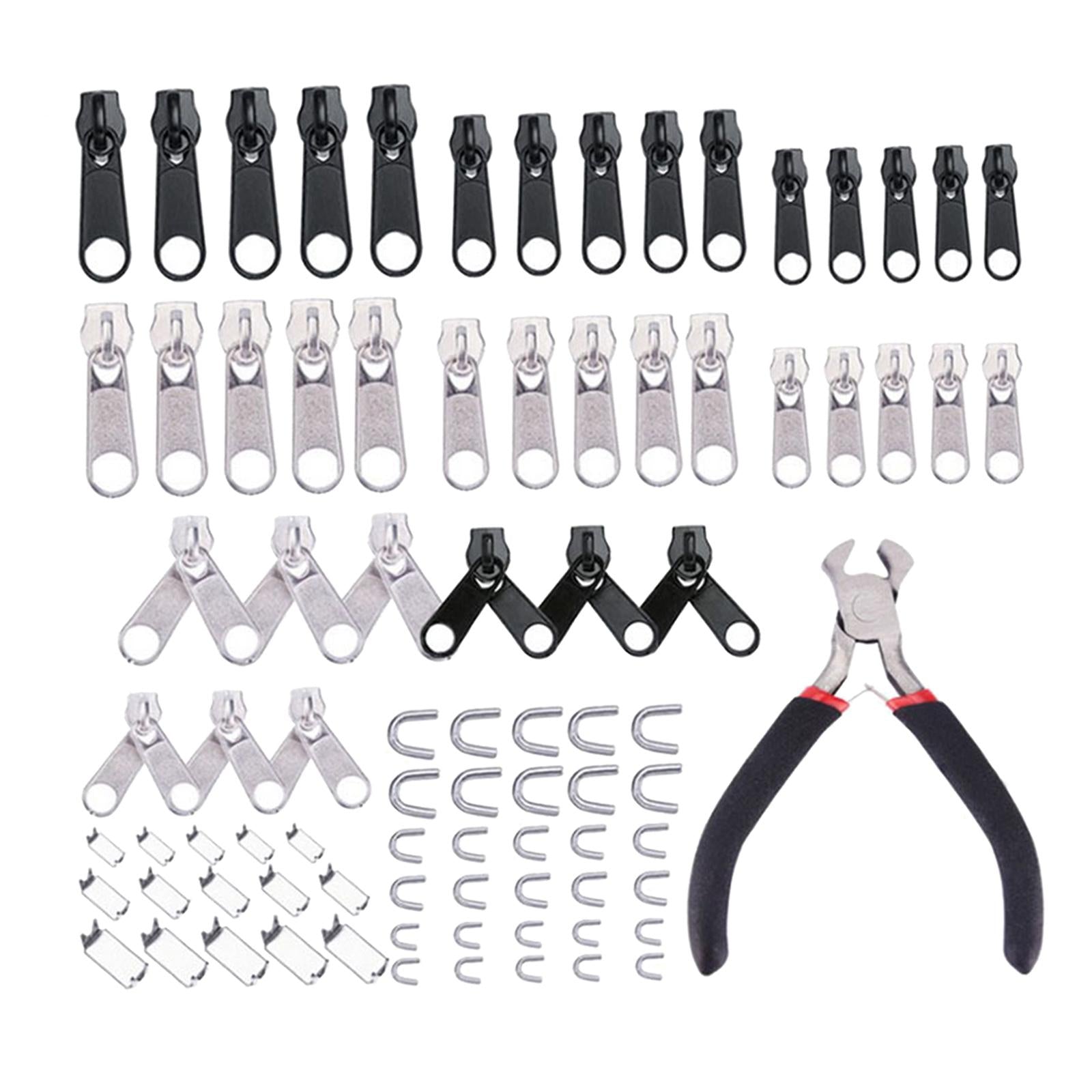 85 Pieces Zipper Repair Kit Zipper Slider Set Zipper Fix Kit for Clothing