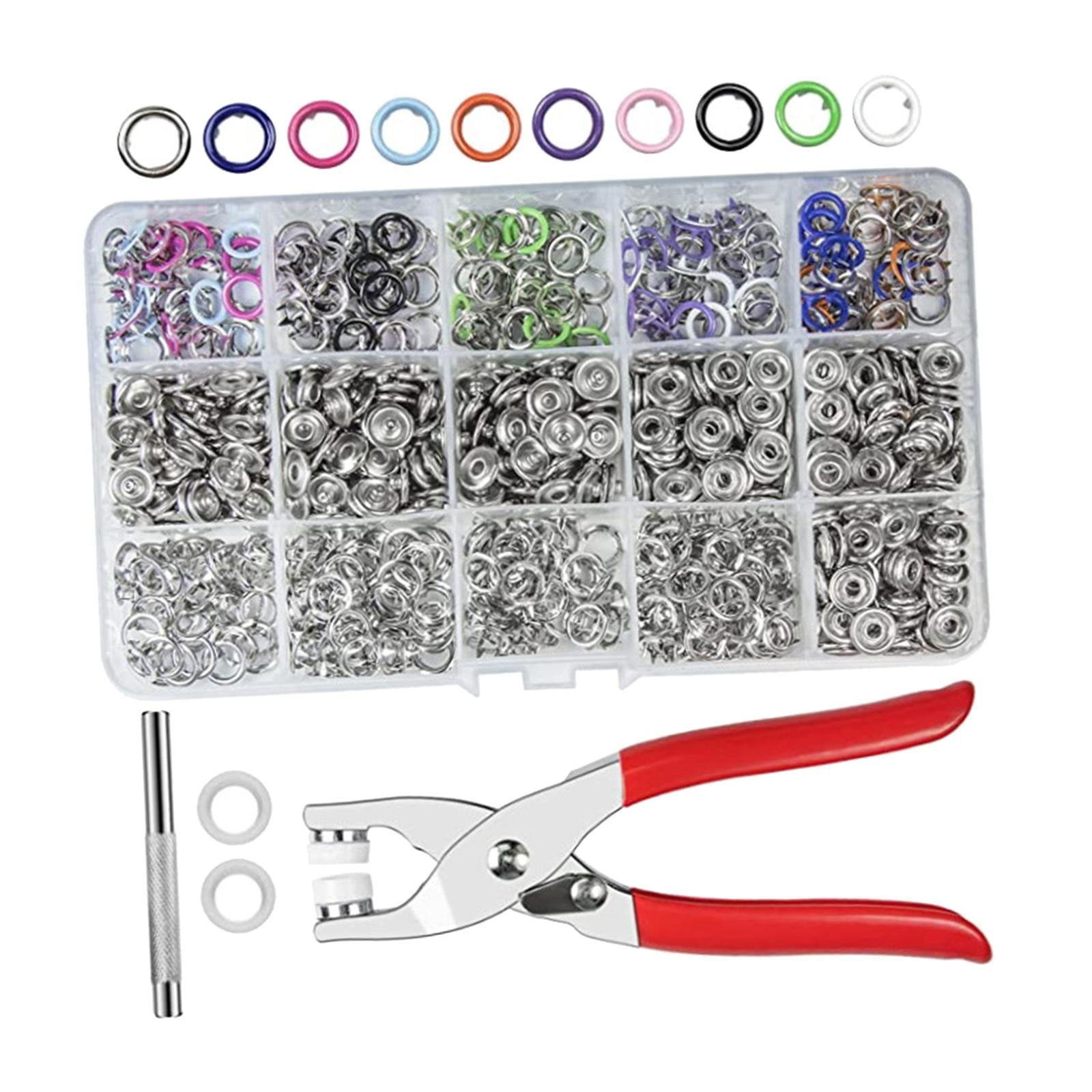 Prong Snap Buttons Kit Tool, W/ Fastener Pliers Studs Clothing Sewing