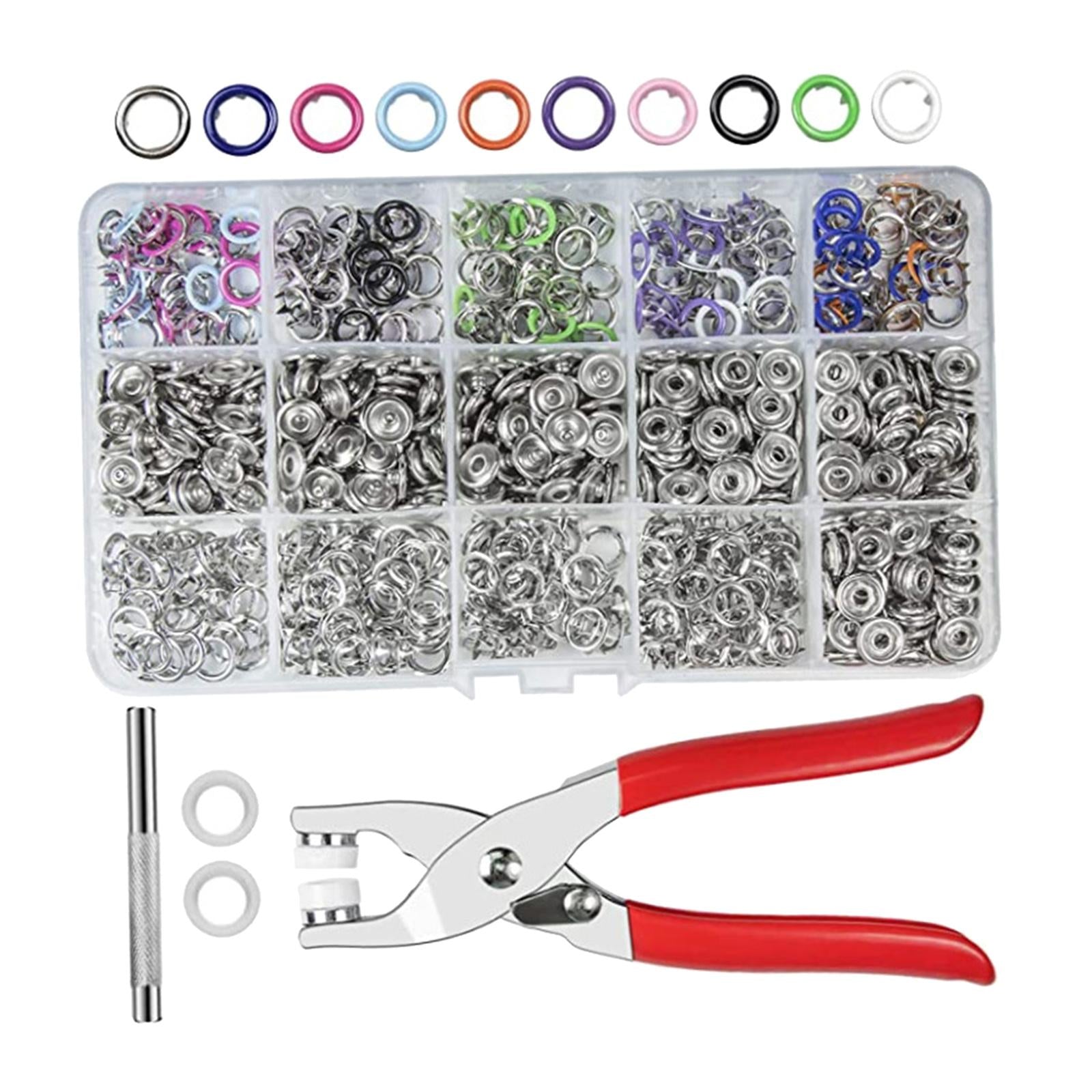 Prong Snap Buttons Kit Tool, W/ Fastener Pliers Studs Clothing Sewing